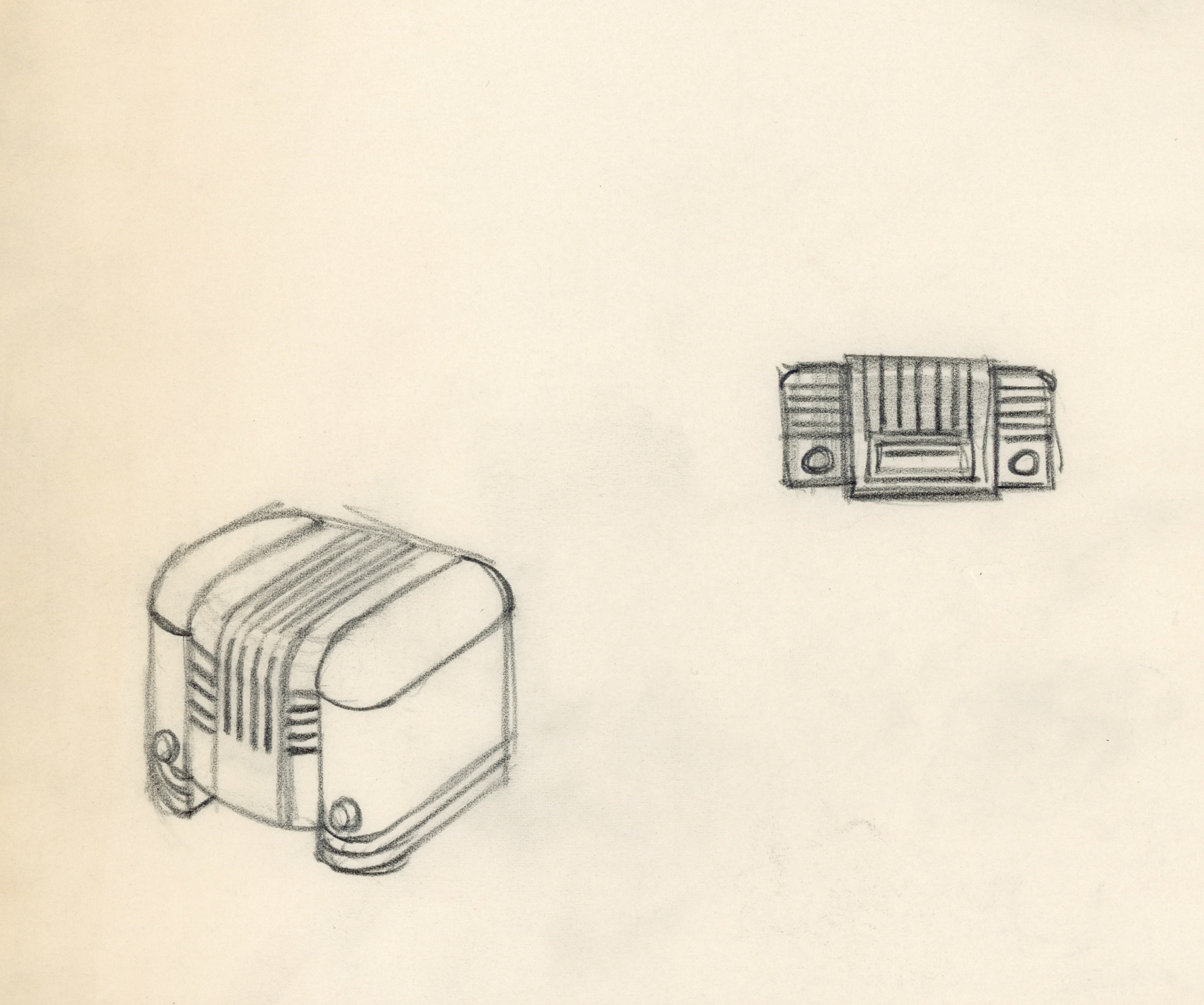 JOHN VASSOS INDUSTRIAL DESIGN SKETCHES OF ART DECO RADIOS & TELEVISIONS