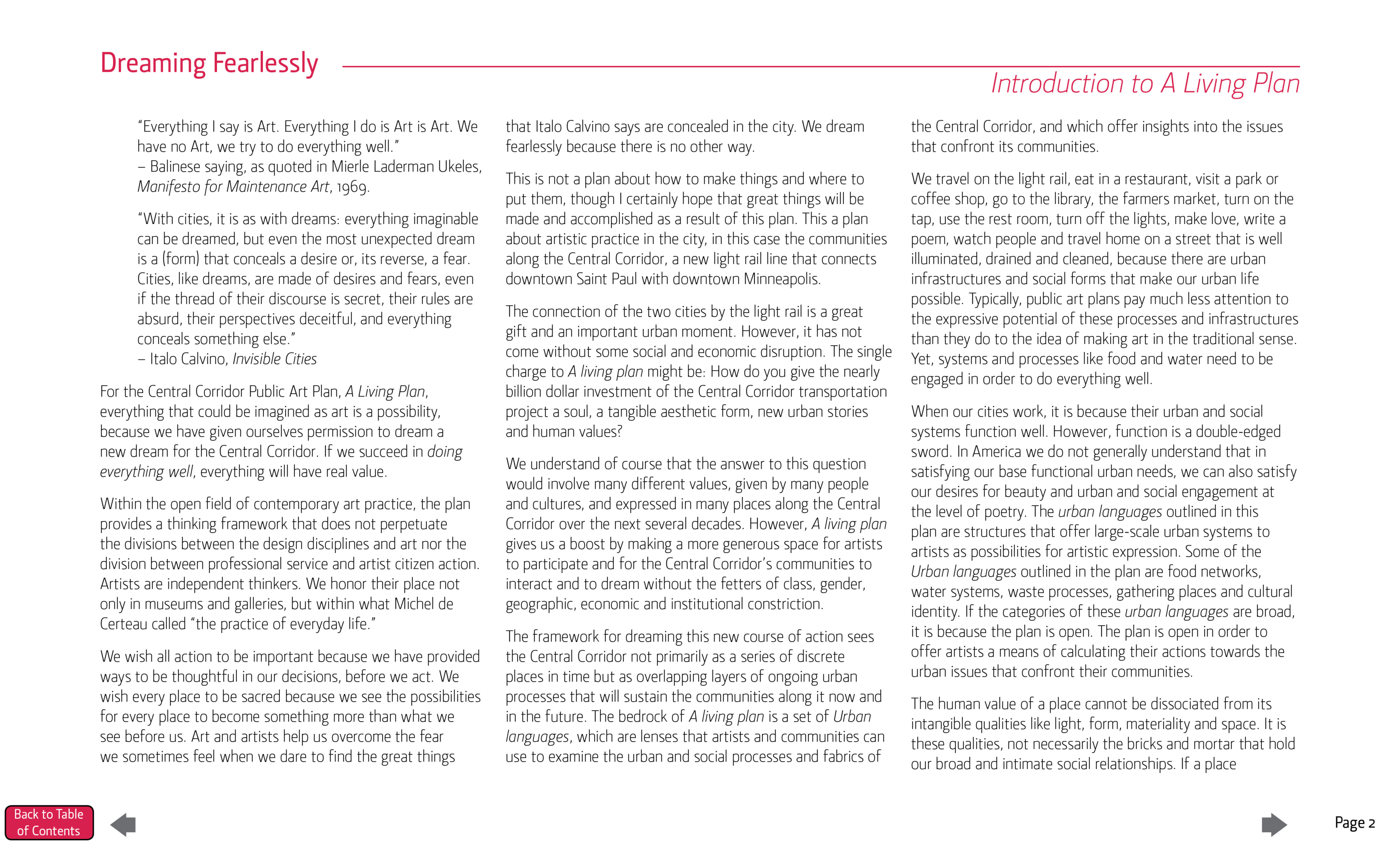 Central Corridor Public Art Plan