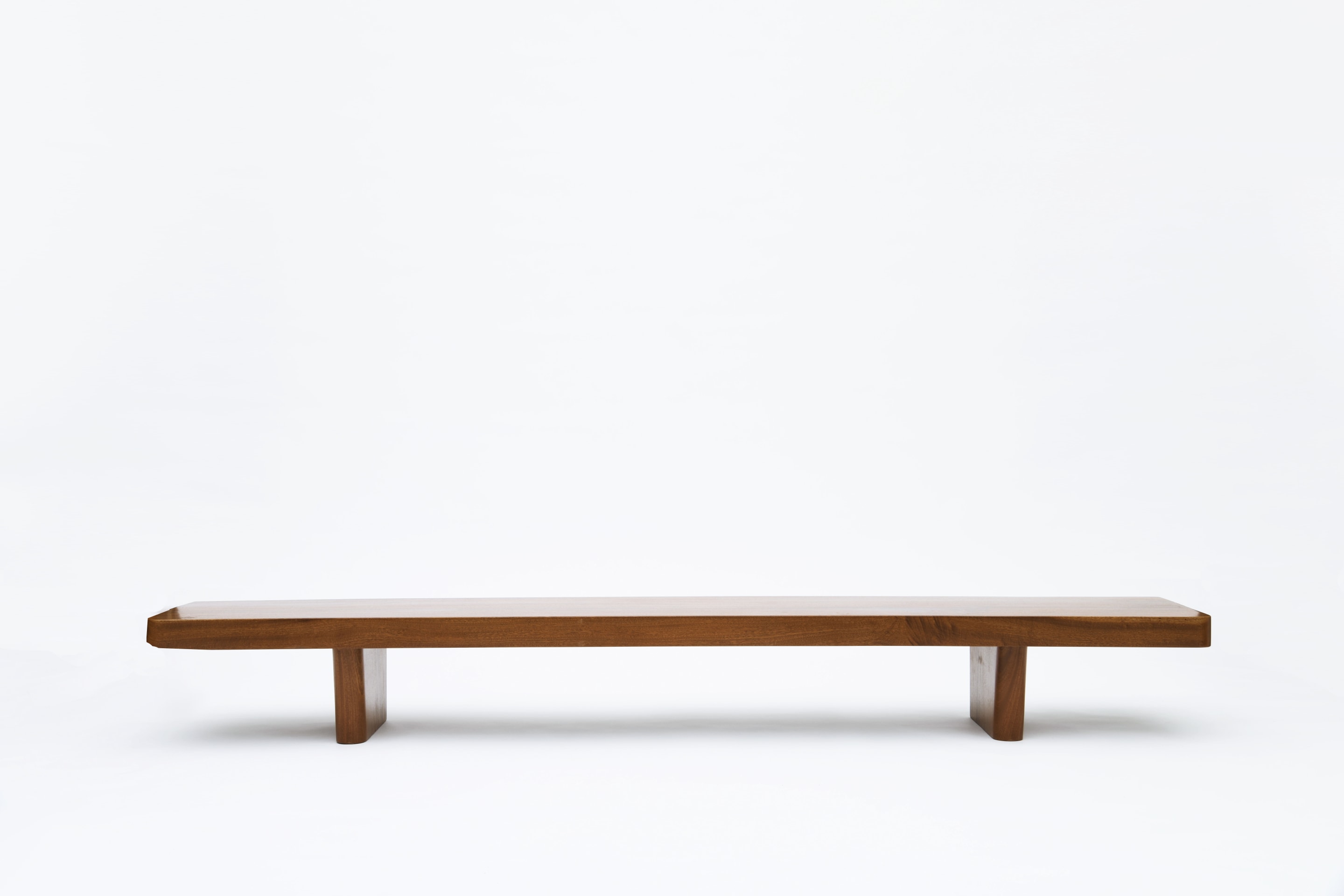 French 1950's bench straight eye-level view