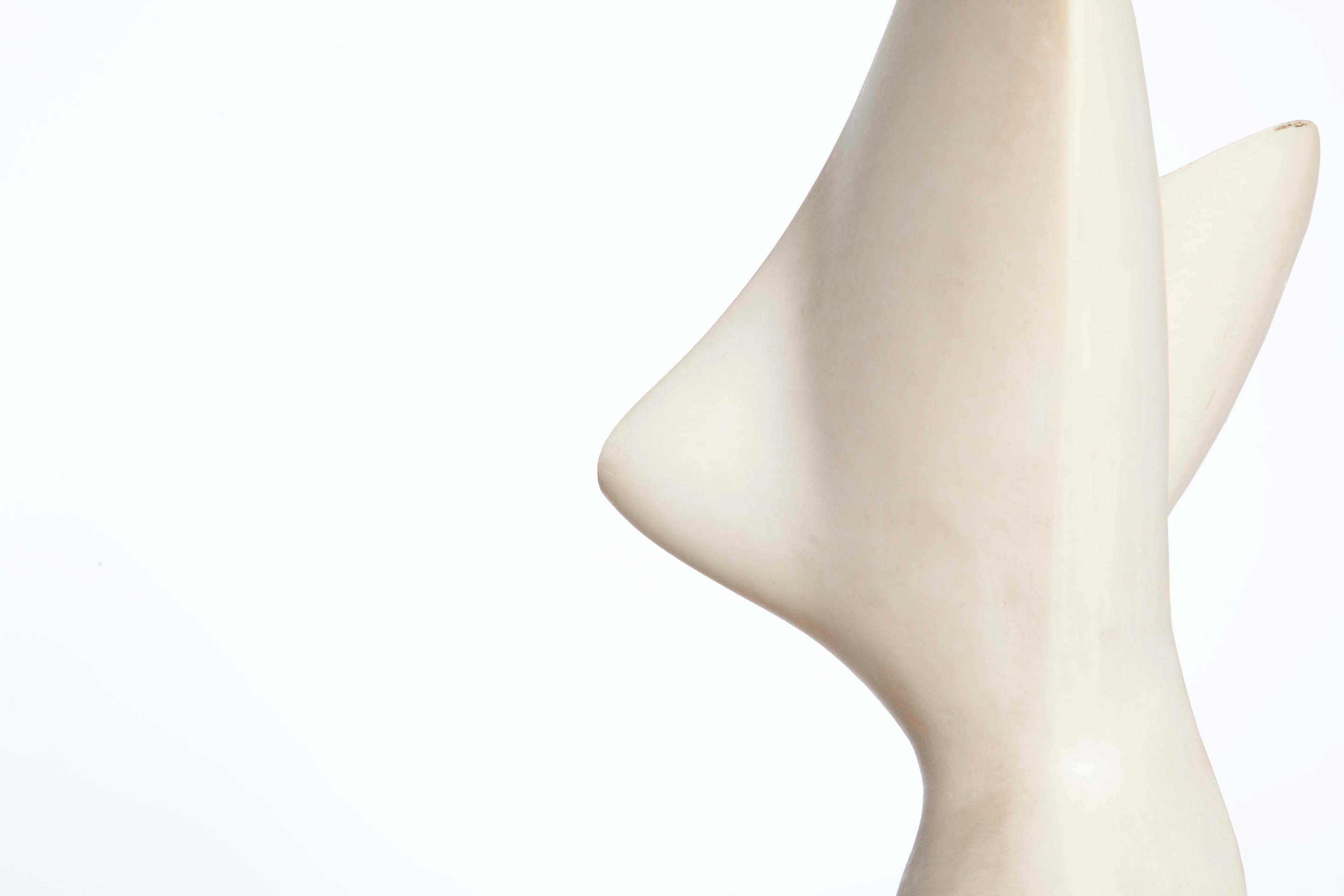 Antoine Poncet's marble and plaster sculpture, detailed view of plaster form