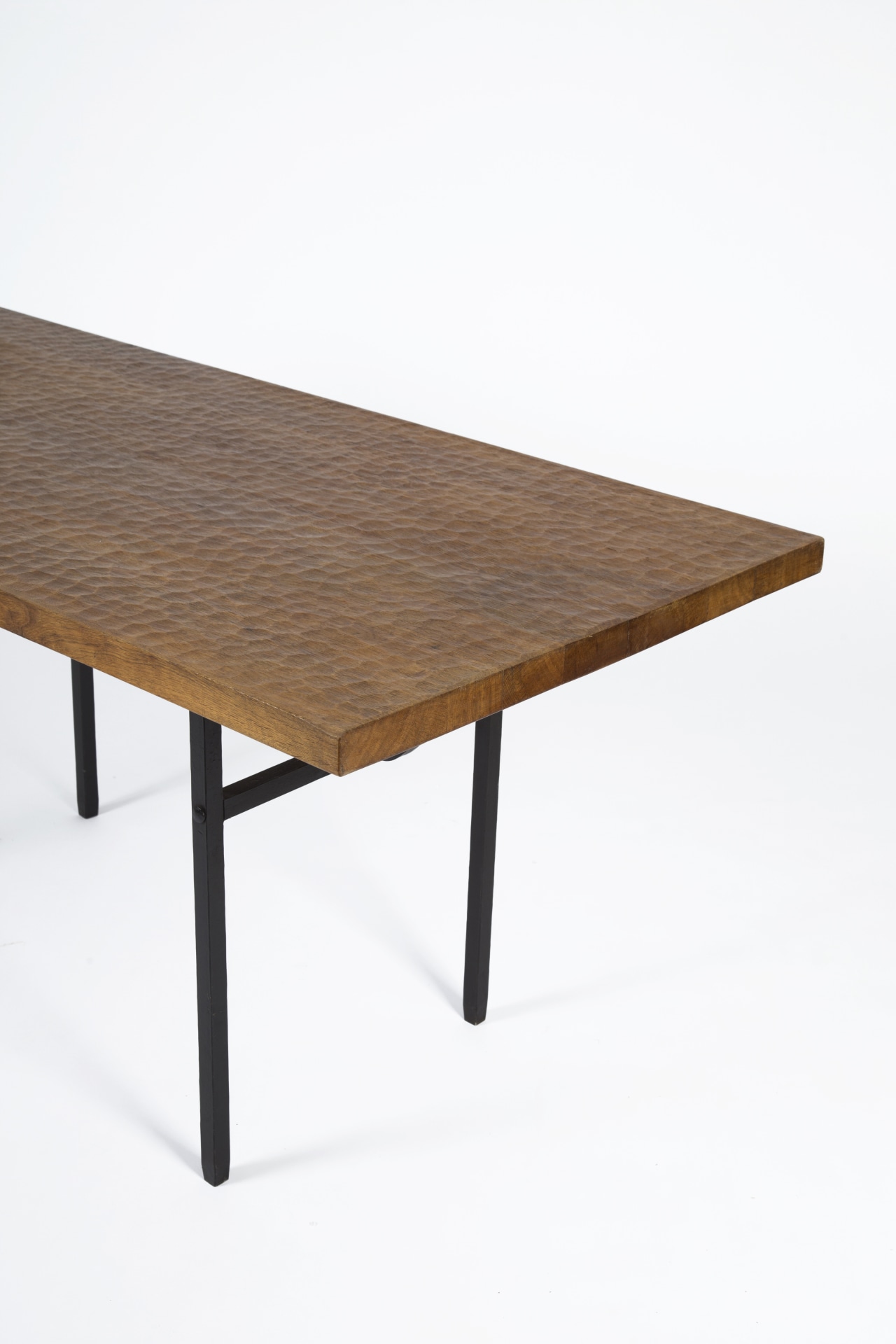 Marolles' dining table cropped view of table from above