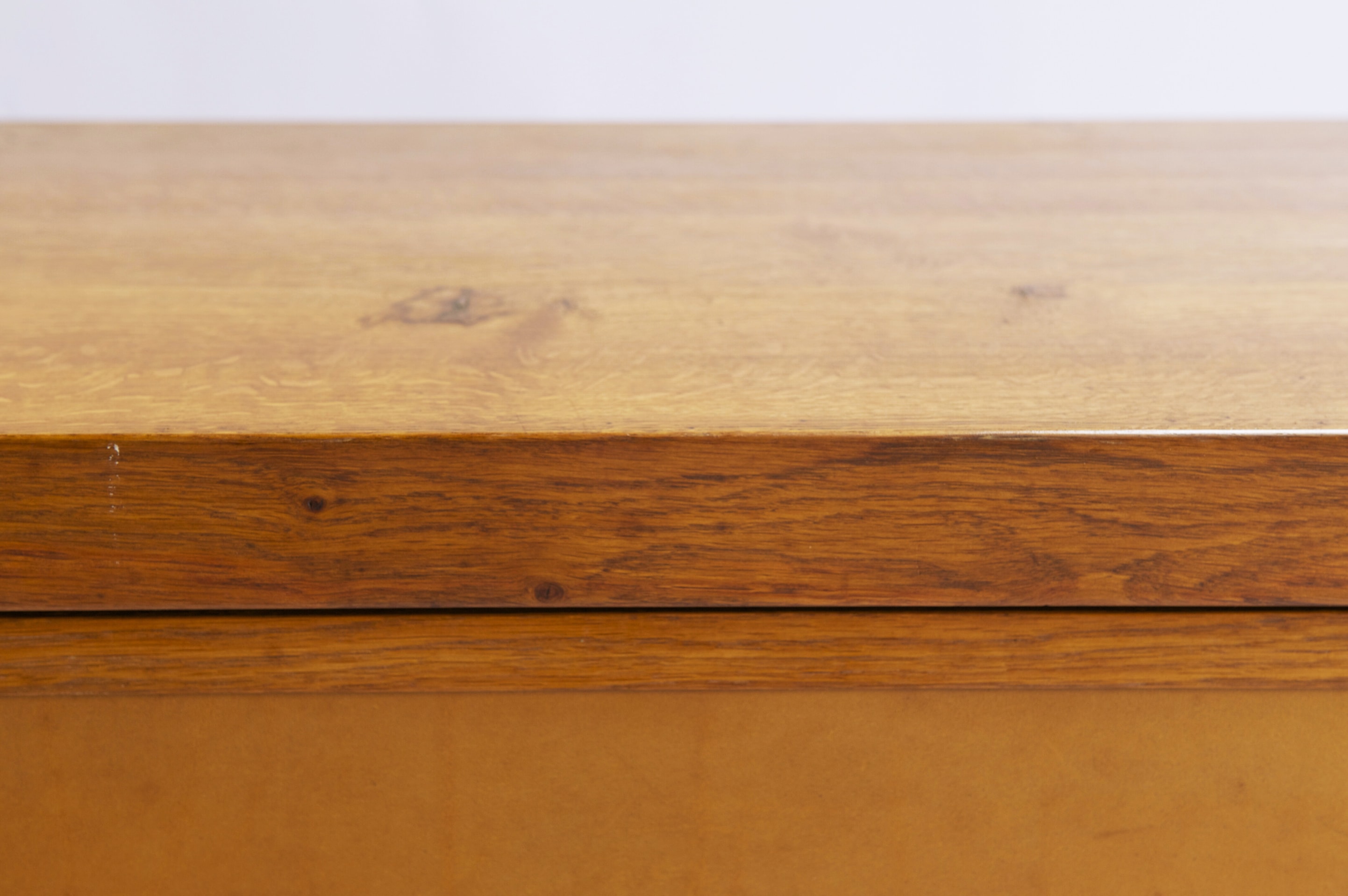 Pierre Chapo's &quot;Le Pettit&quot; sideboard detail view of oak wood frame