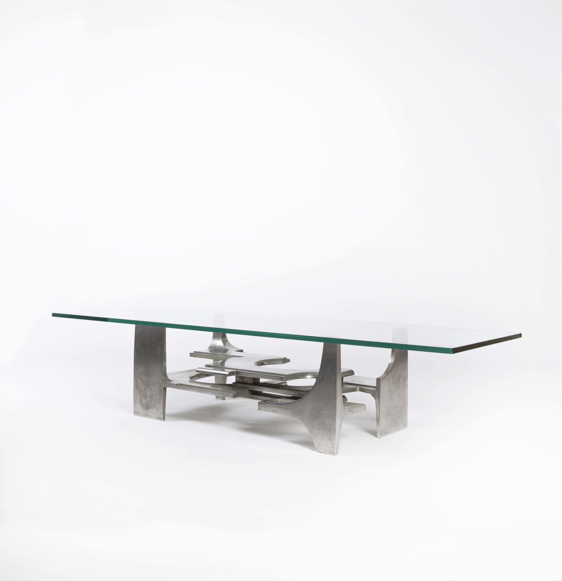 G&eacute;rard Mannoni's sculptural coffee table diagonal view from above