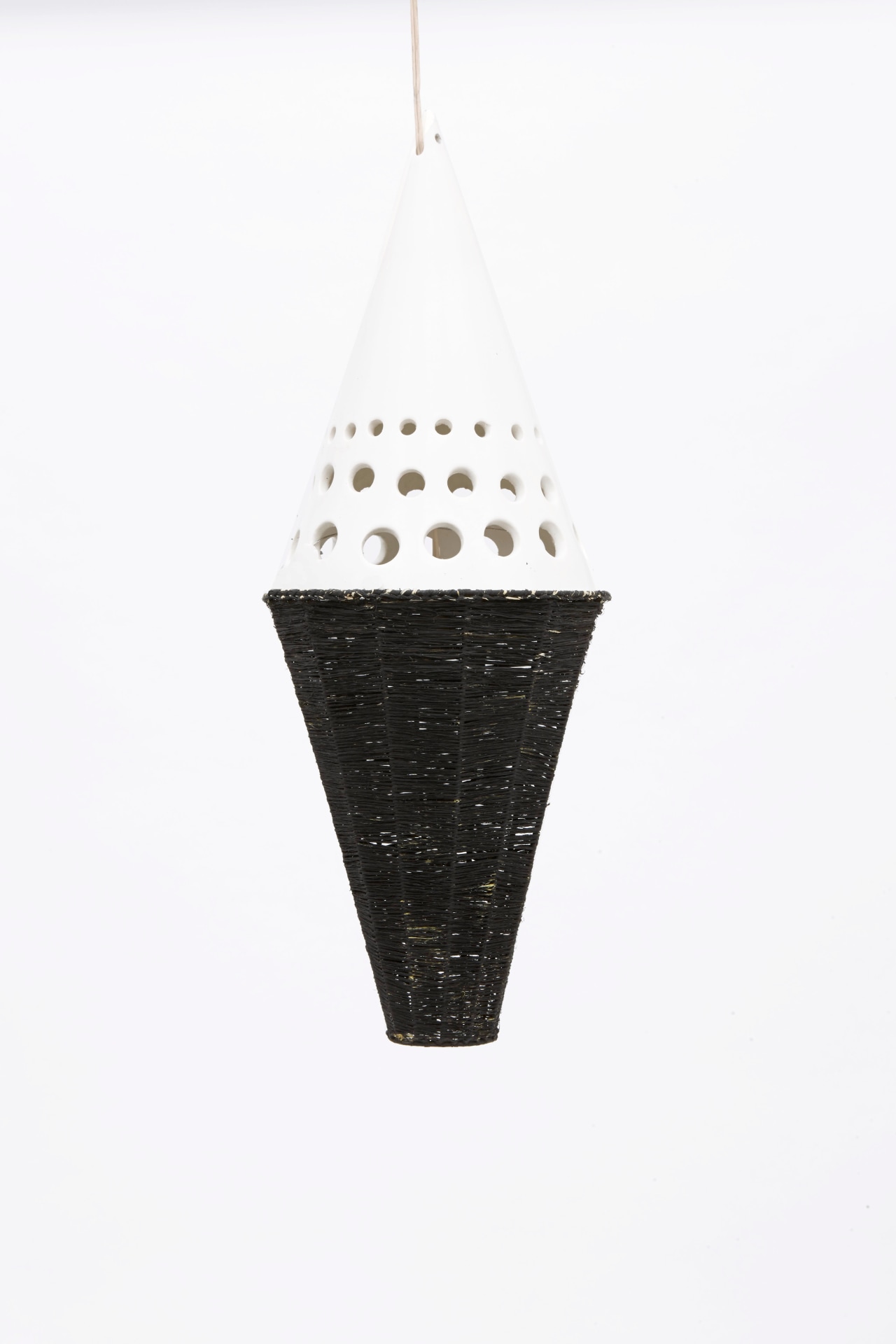 Roger Capron's ceramic ceiling lamp full view