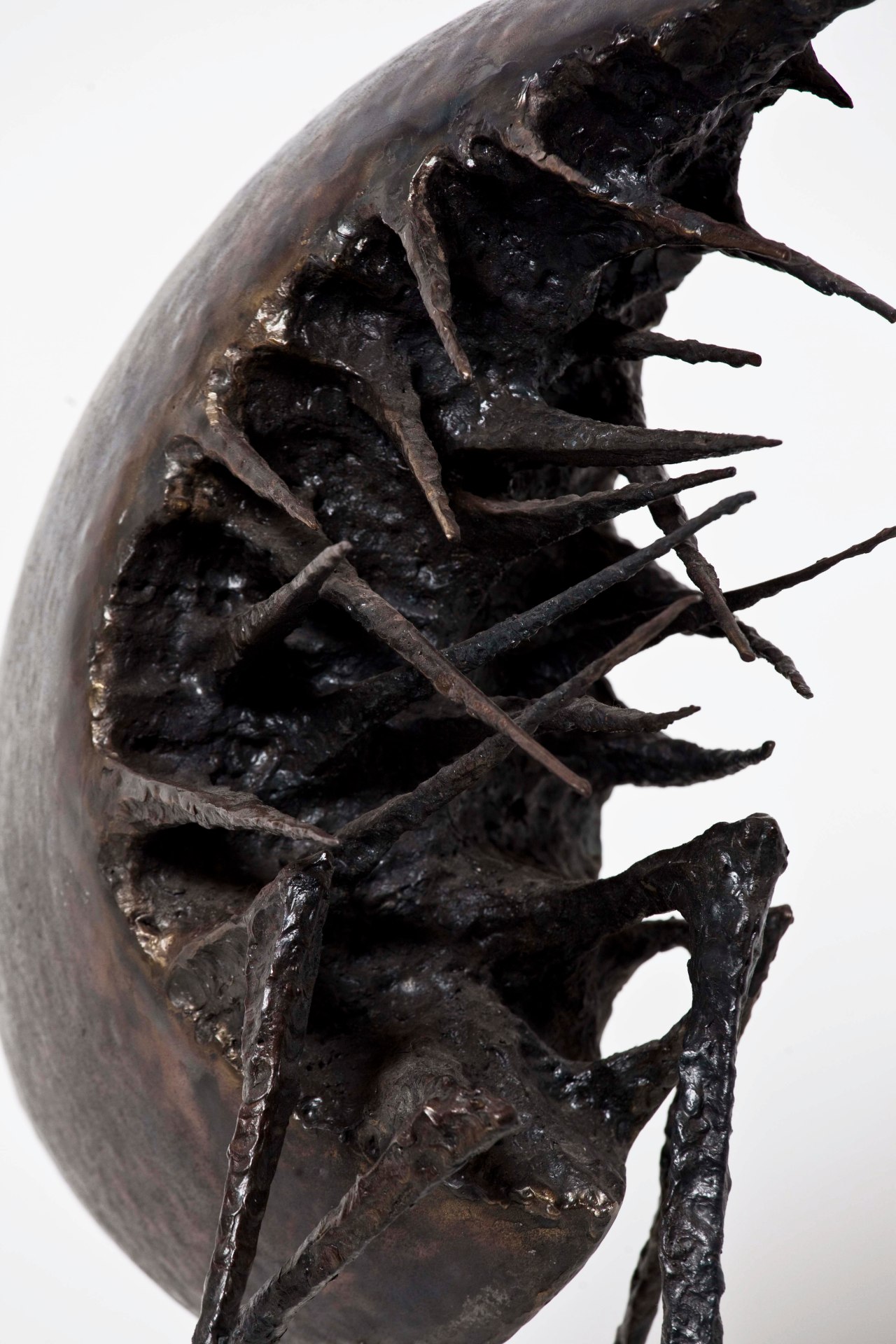 Michel Anasse's &quot;Relation Humaine&quot; Sculpture detail of spikes