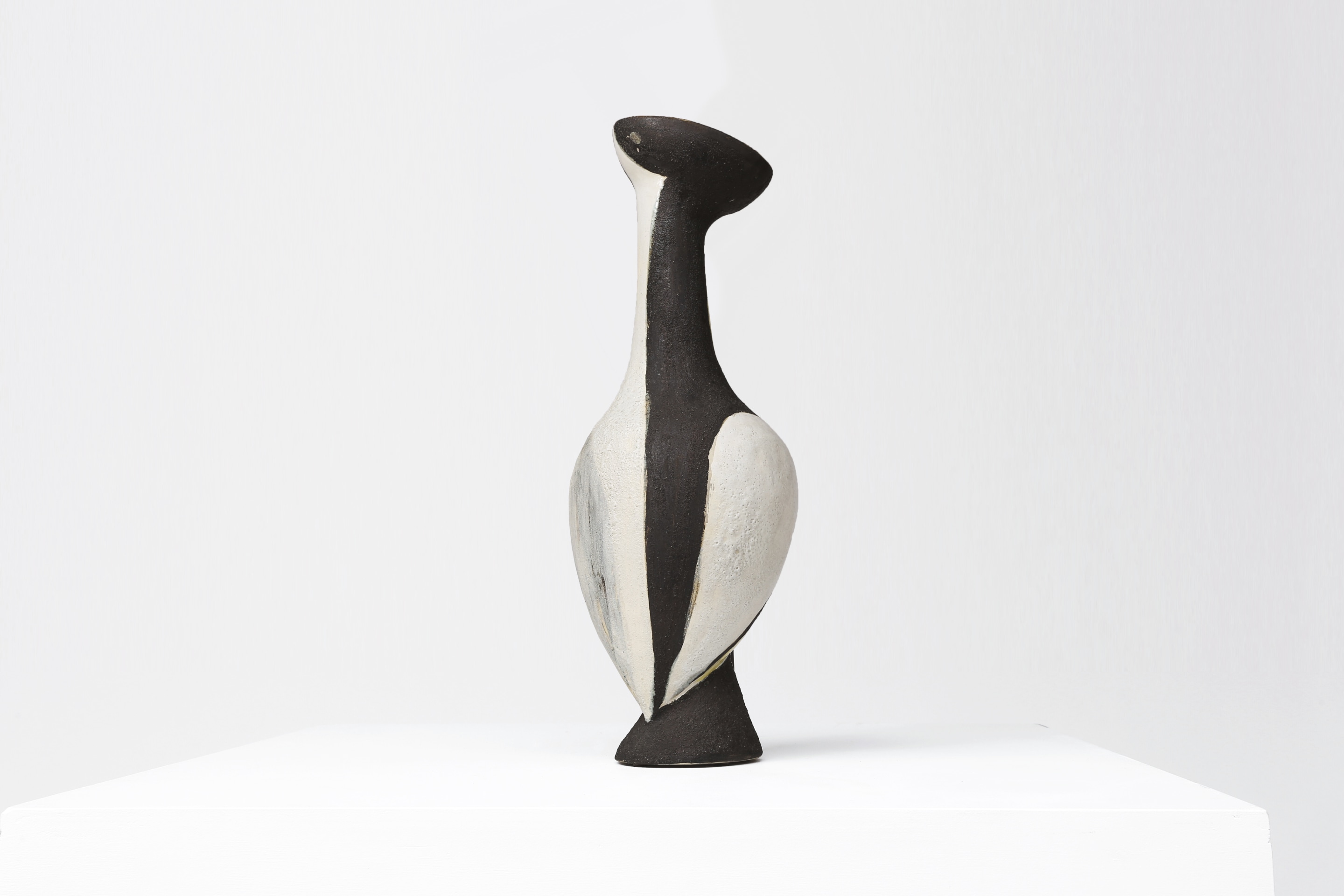 Gilbert Valentin/Les Archanges' ceramic pitcher, back view