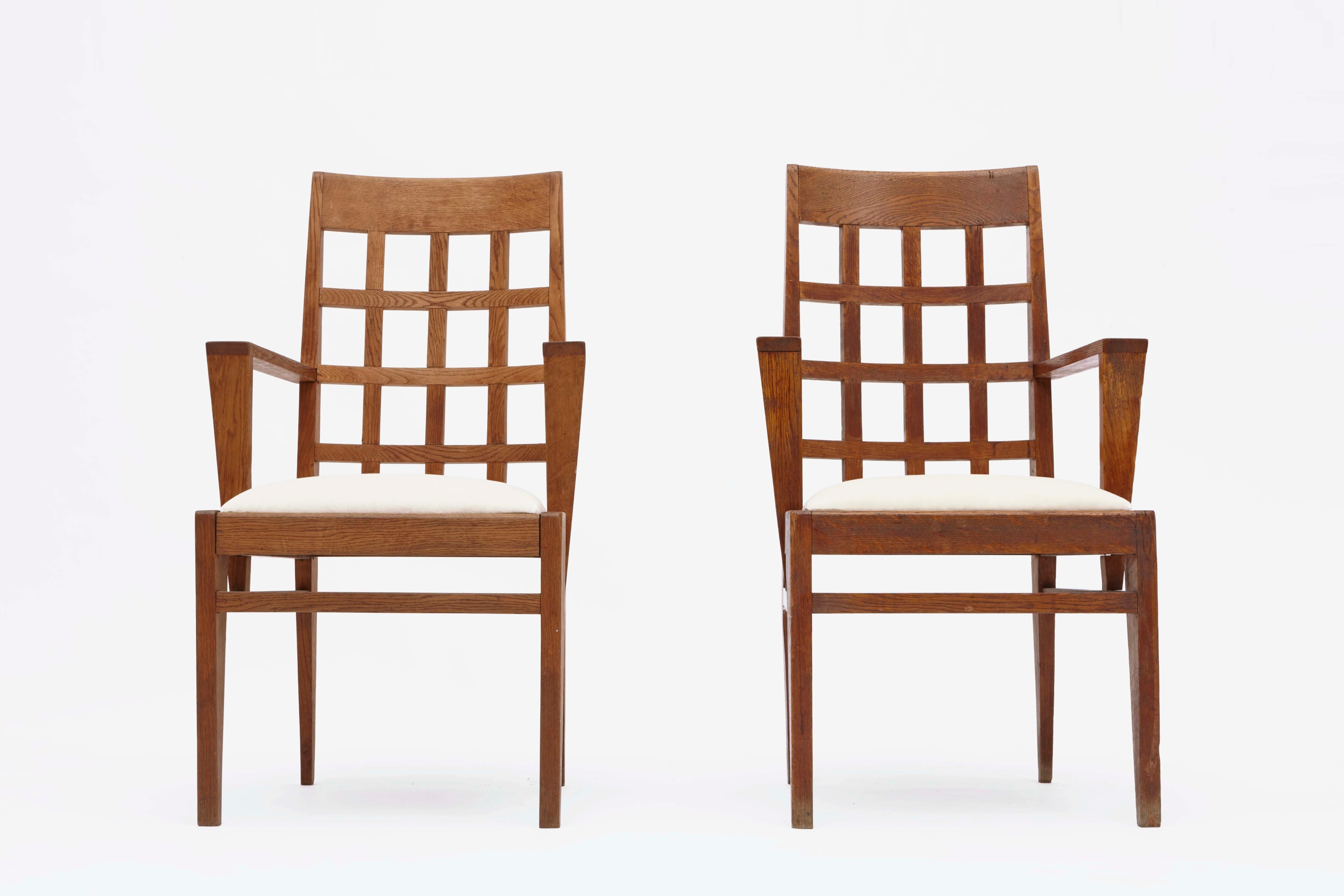 Ren&eacute; Gabriel pair of armchairs front view