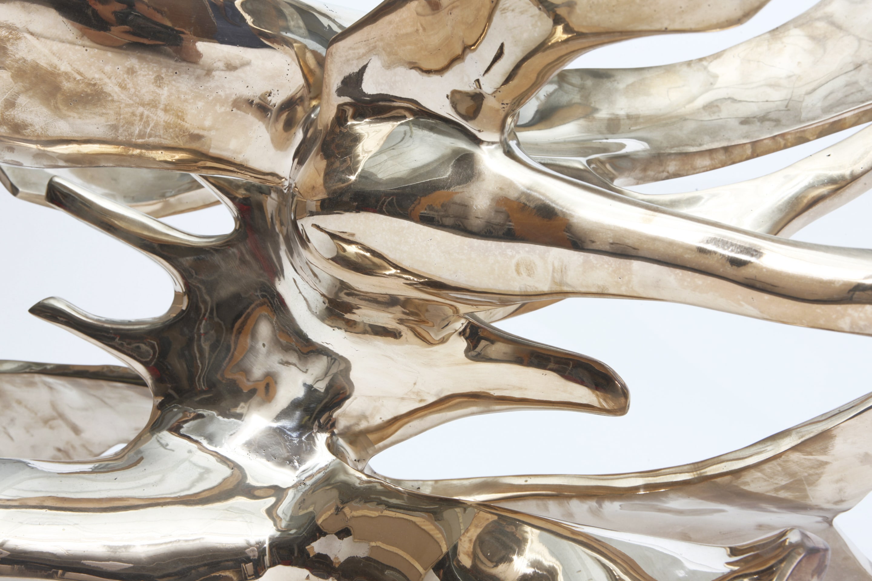 Fred Brouard's &quot;Grande Ail&eacute;e&quot; dining table detail of bronze base