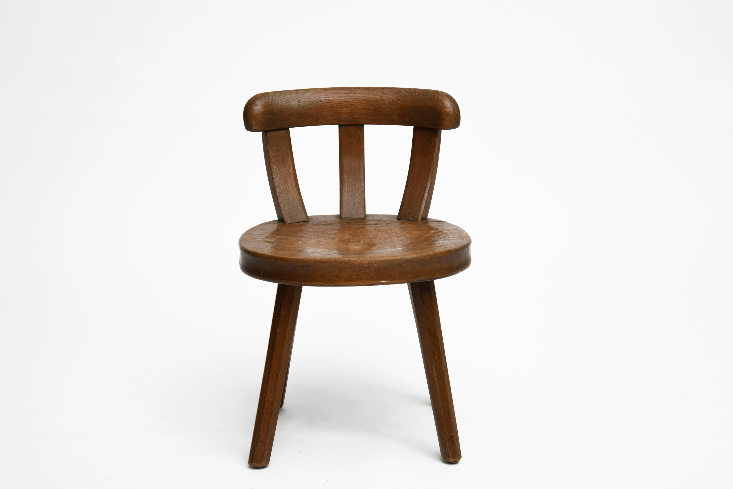 Marolles' wooden chair front straight view