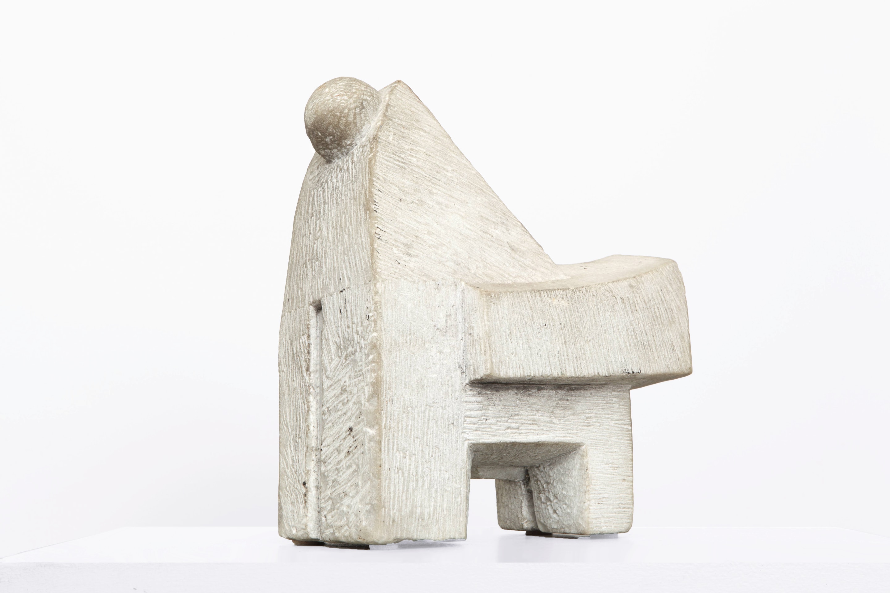 Pierre Székely's 'La Bête Ailée' sculpture, front diagonal view