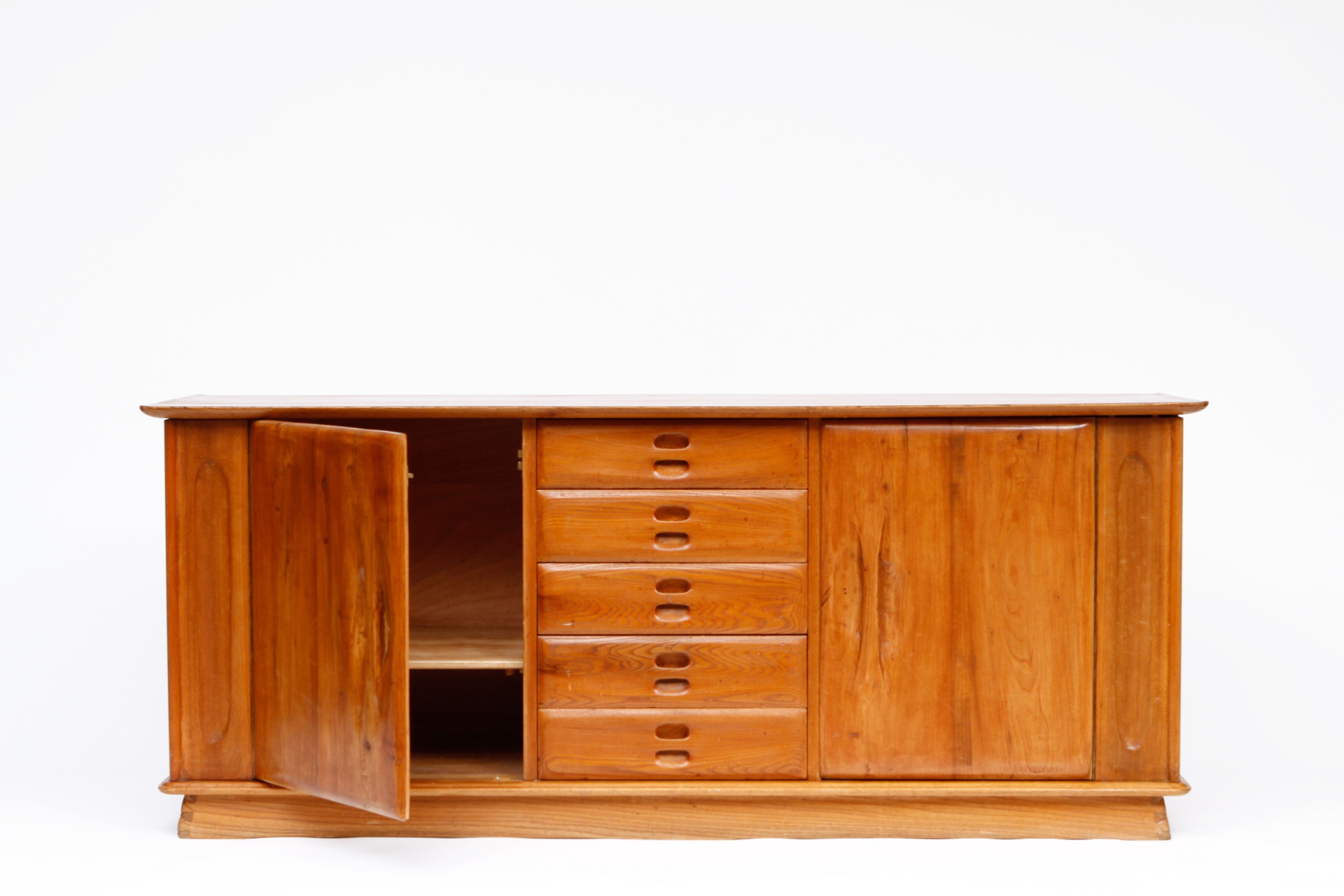 Schulz's sideboard, full straight view with one door open