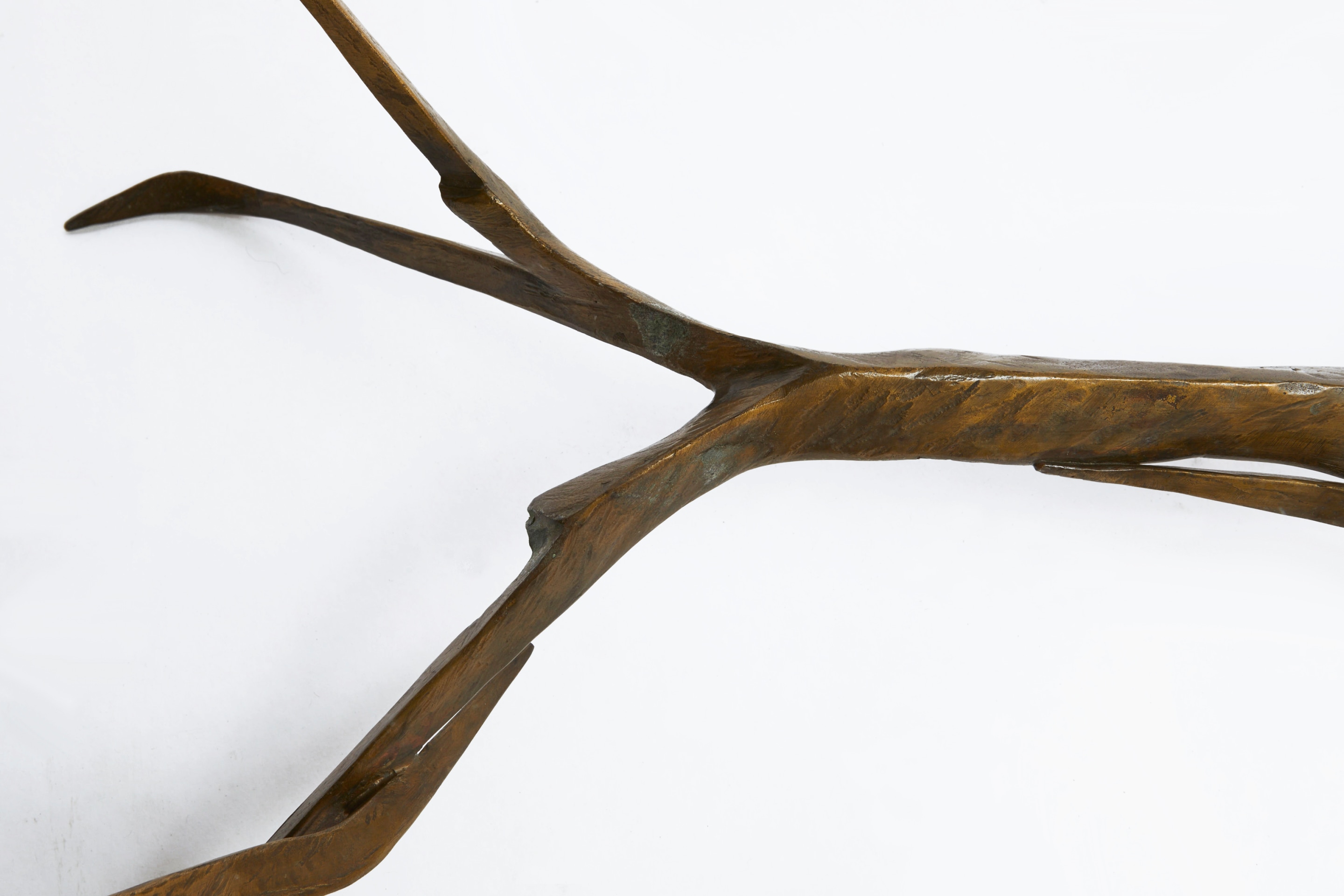 Felix Agostini's coffee table bronze leg detail