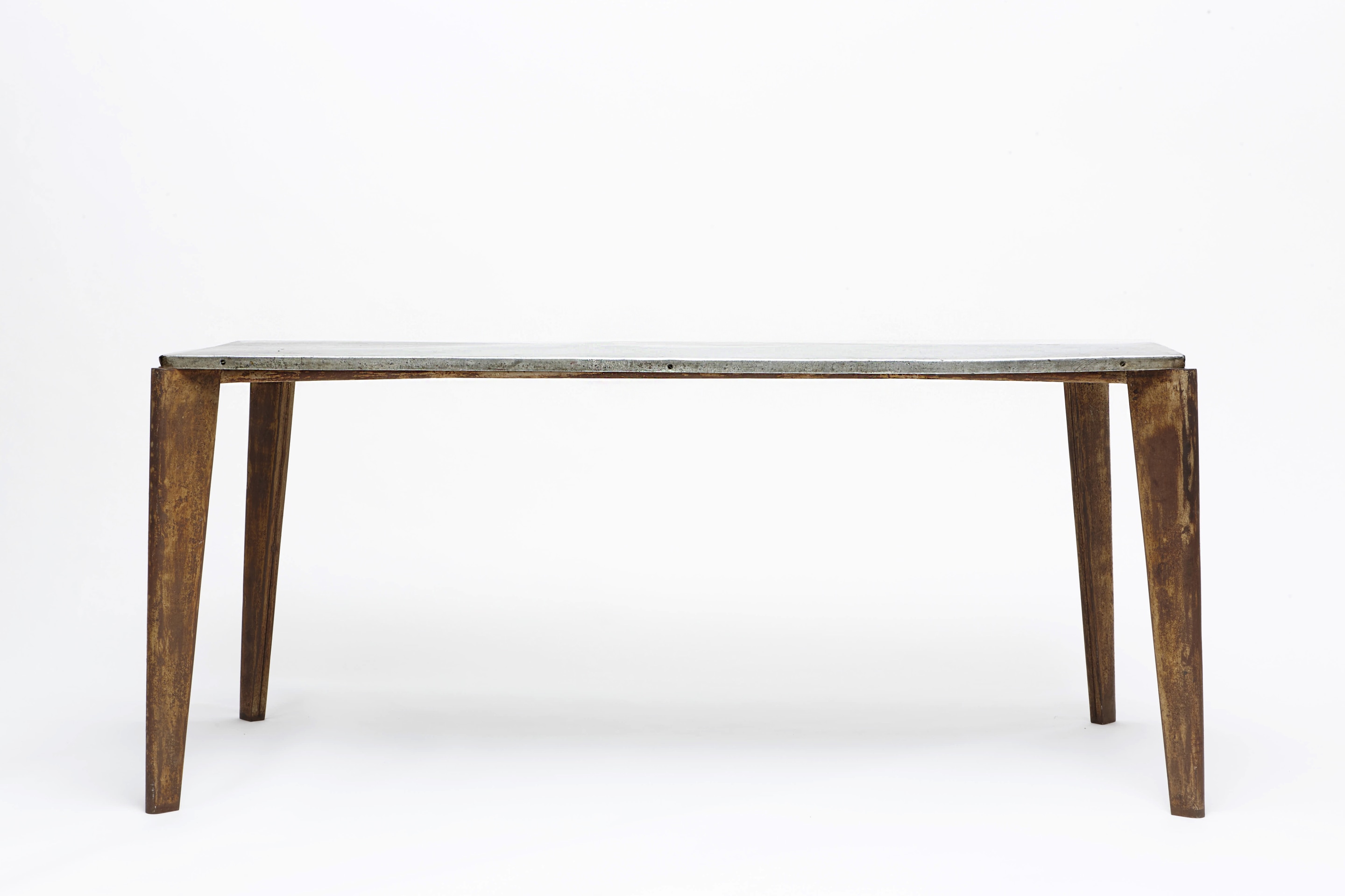 Jean Prouv&eacute;'s dining table, full straight view