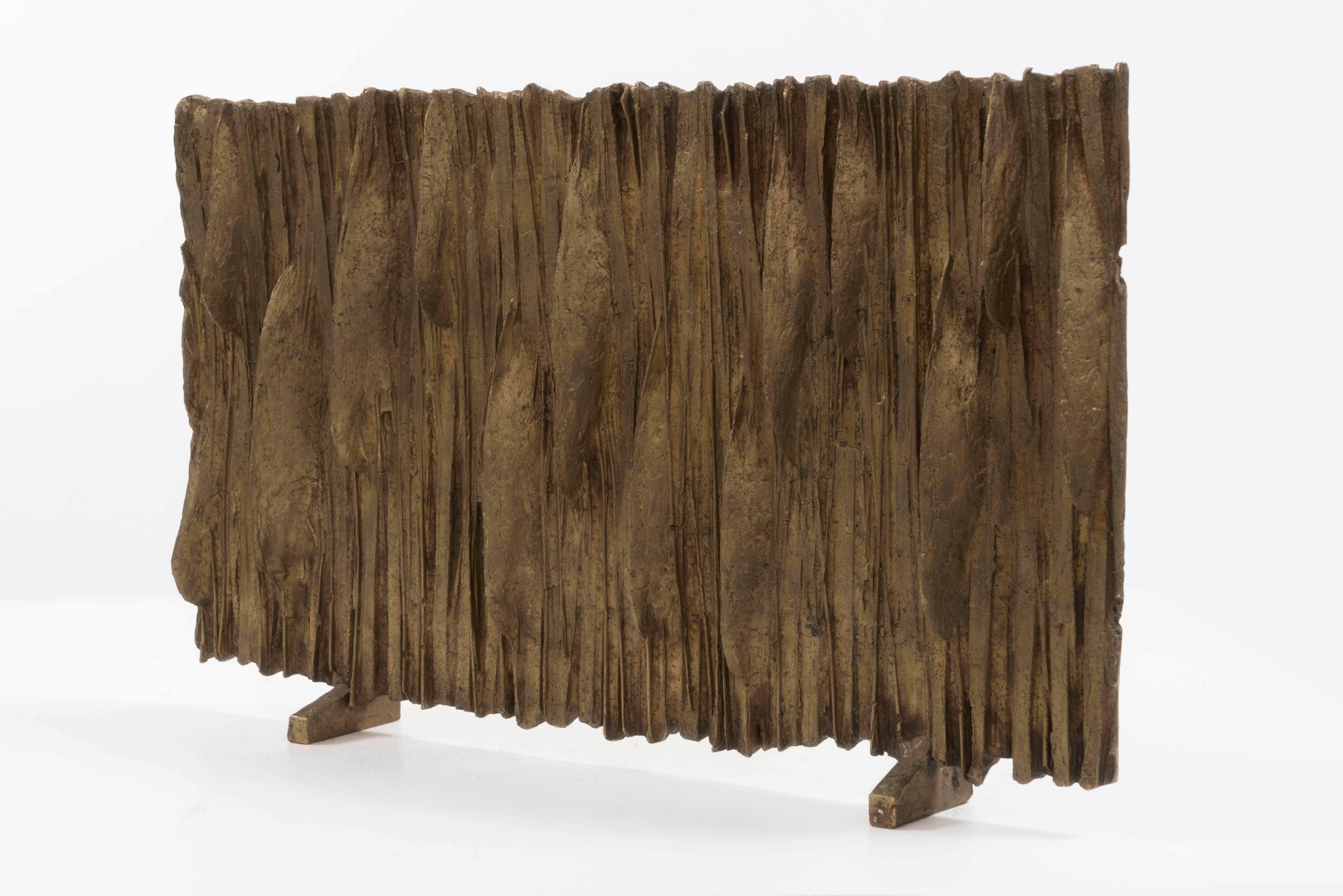 Algae Liberaki's bronze sculpture diagonal front view