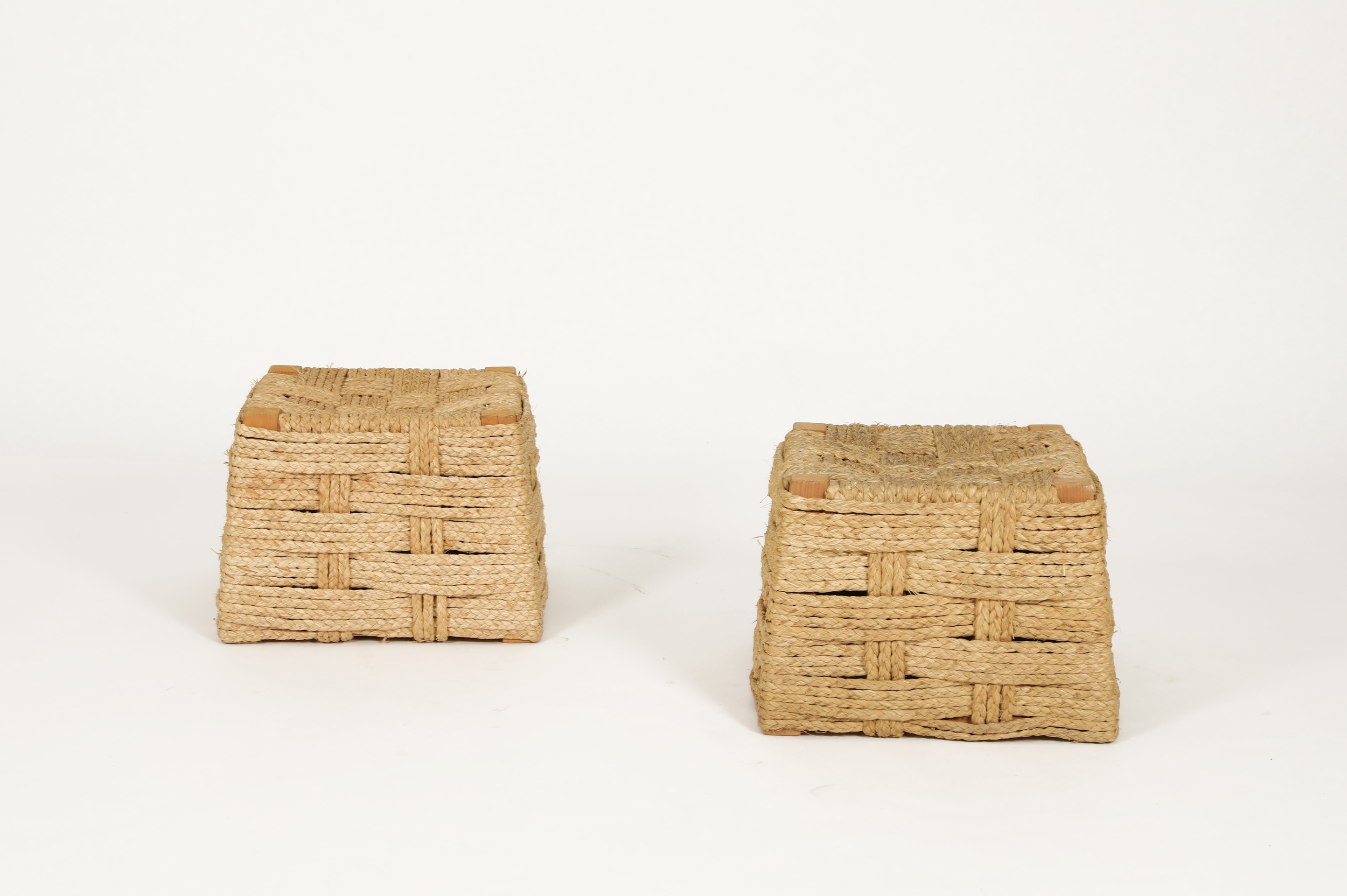 Image of Audoux-Minet Pair of stools, c.1970
