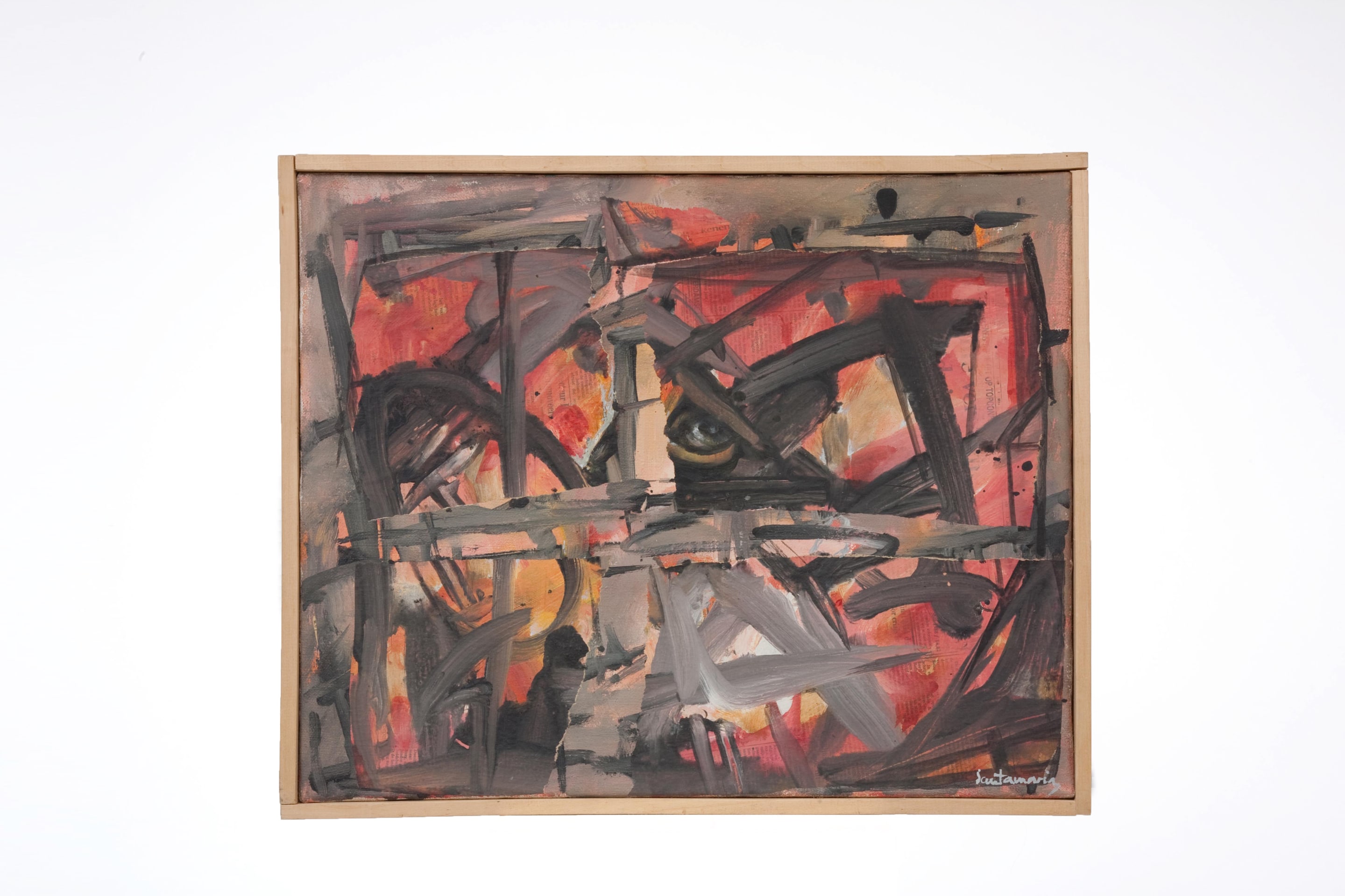 Ricardo Santamaria's oil painting, full straight view