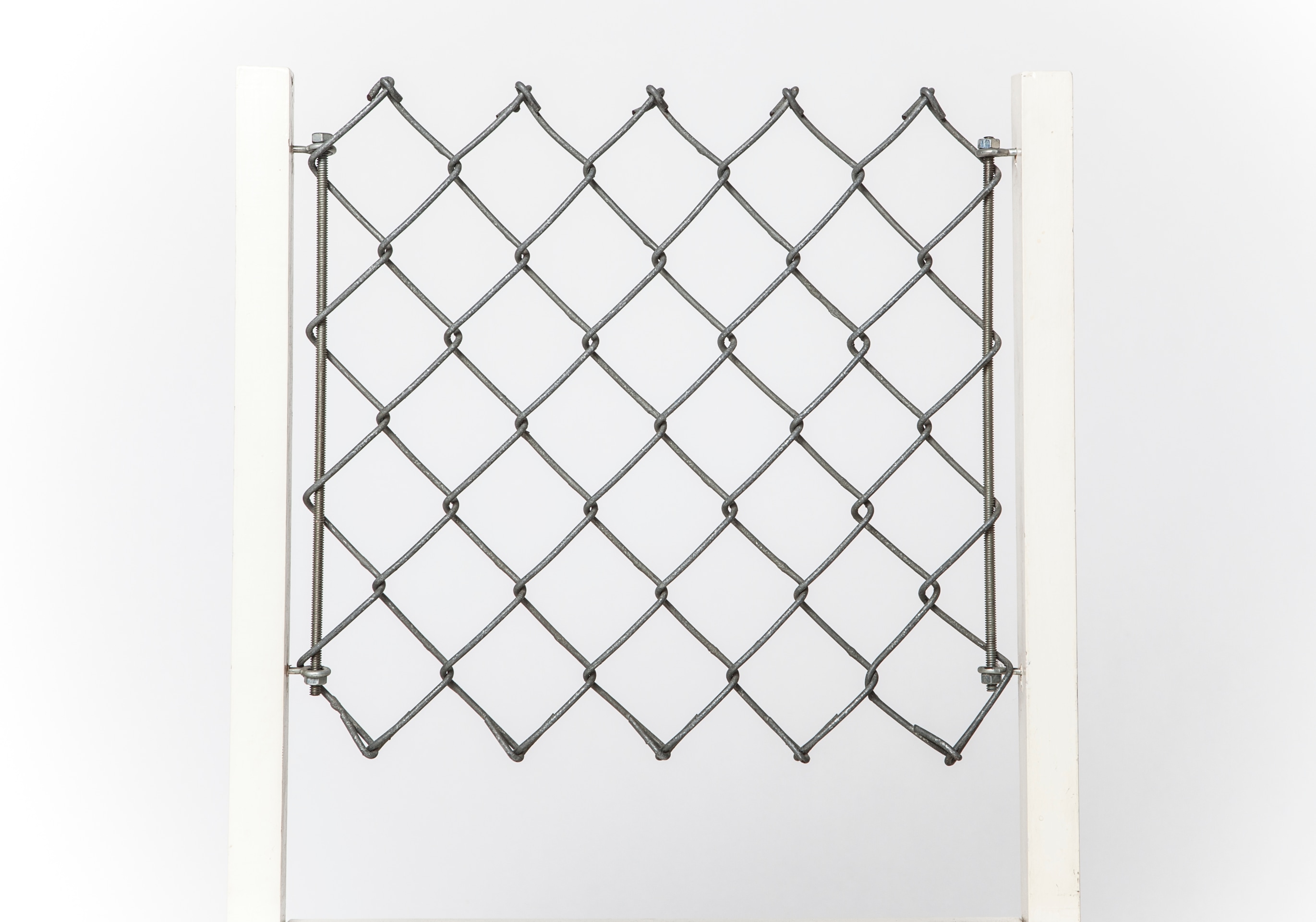 Paul Ludick's &quot;Apartheid&quot; chair, close up view of fence