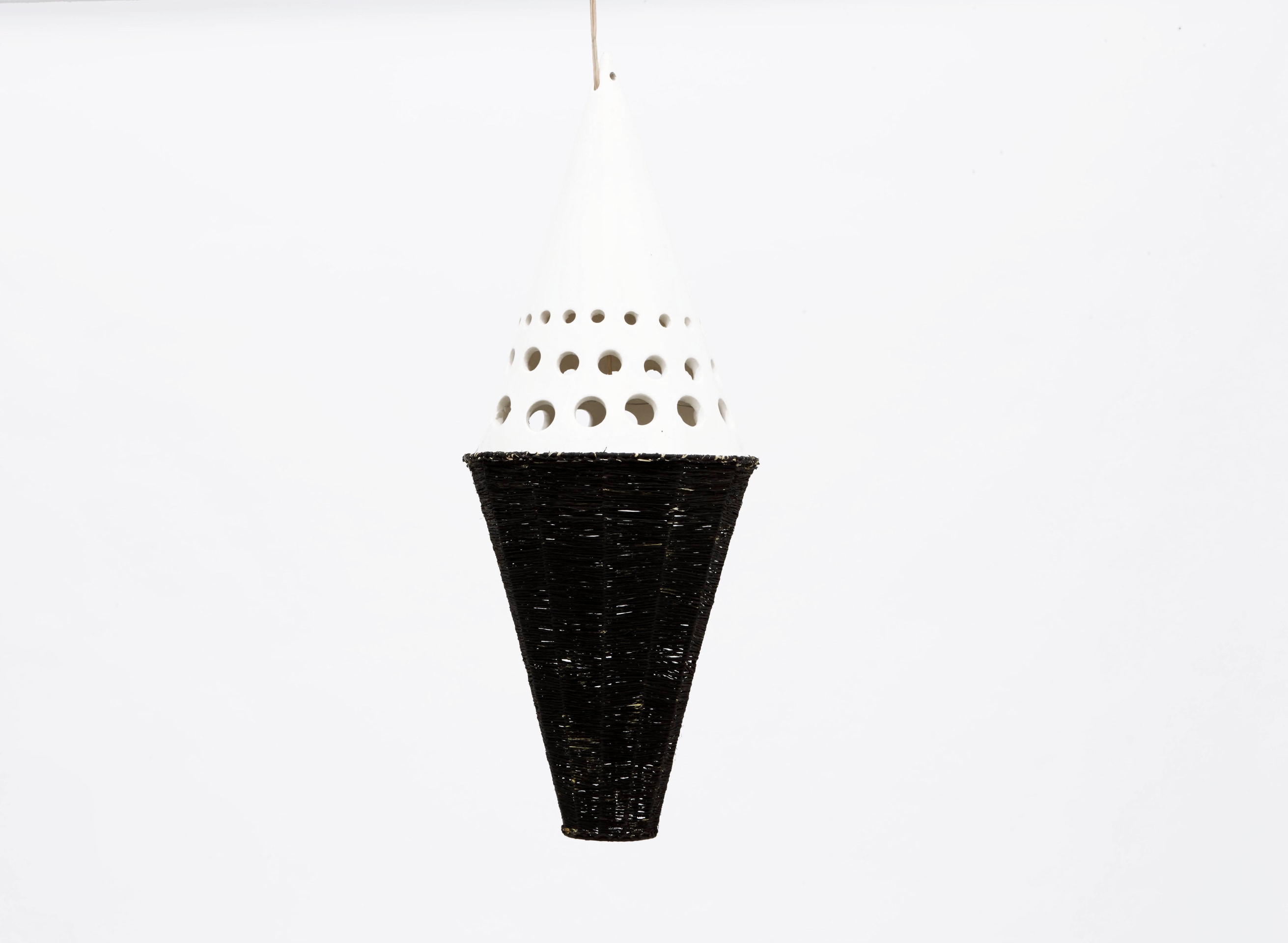 Roger Capron's ceramic ceiling lamp full view