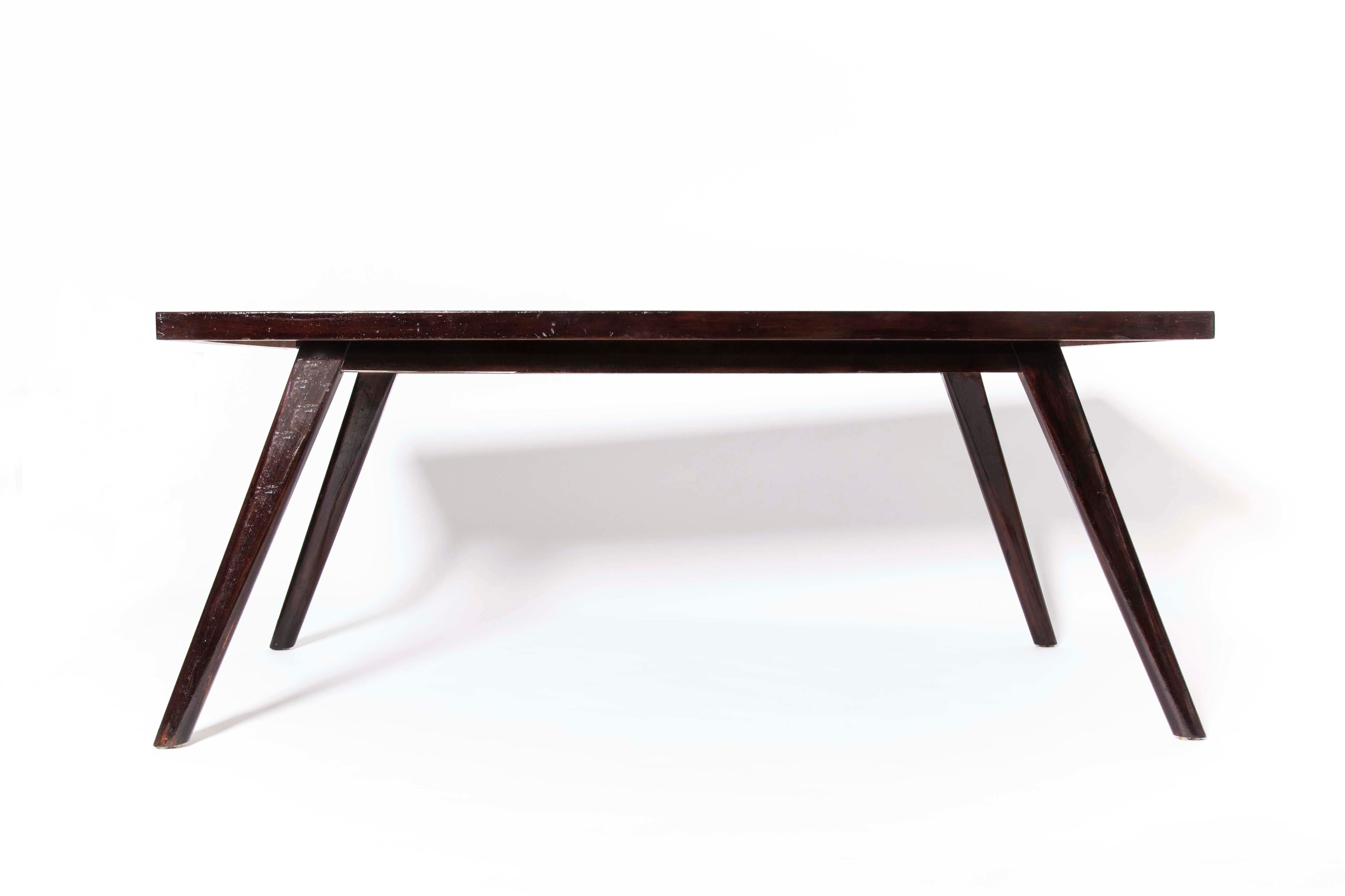 Pierre Jeanneret's dining table straight front view