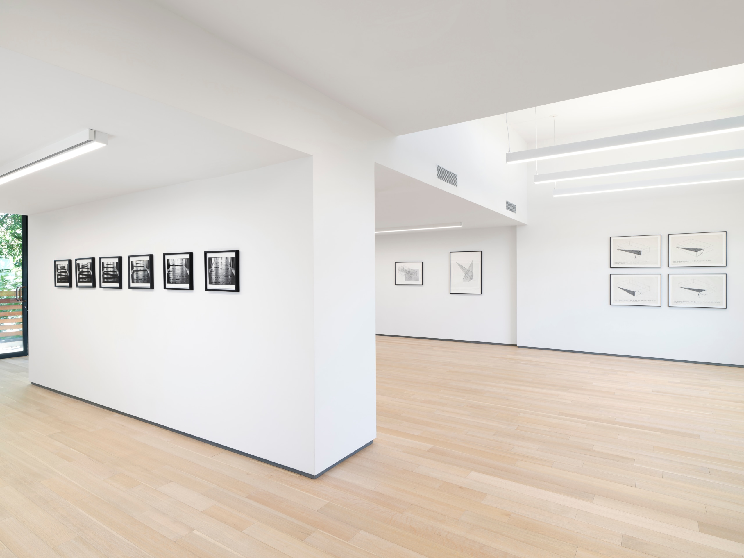 Installation view of Anthony McCall: New Solid Light Works and Early Drawings at Sean Kelly, Los Angeles, July 13&ndash;August 25, 2023, Photo: Brica Wilcox, Courtesy: Sean Kelly
