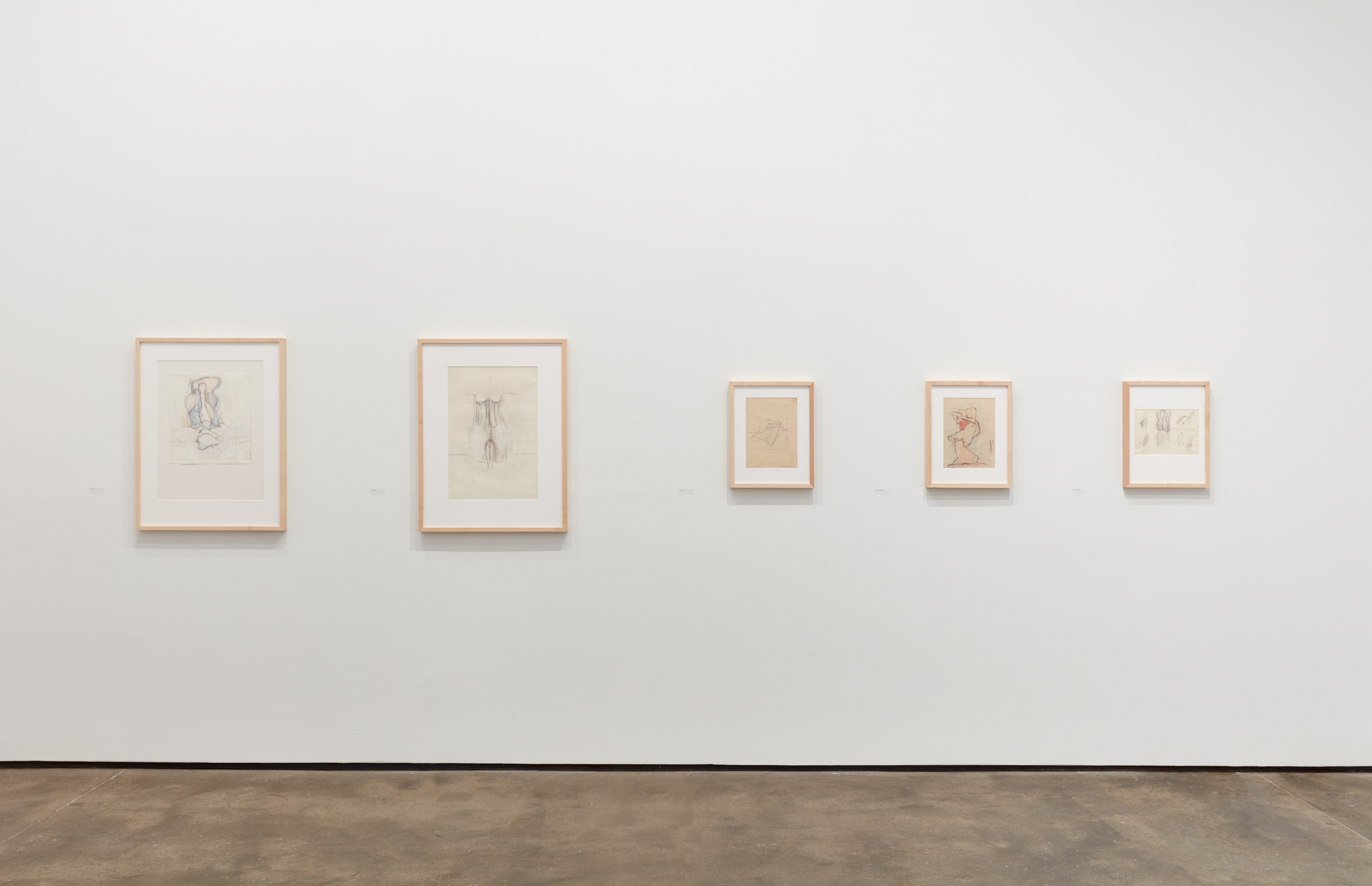 Installation view of Rebecca Horn: Labyrinth of the Soul: Drawings 1965-2015 at Sean Kelly, New York, January 7 - February 18, 2023, Photography: Jason Wyche, New York, Courtesy: Sean Kelly