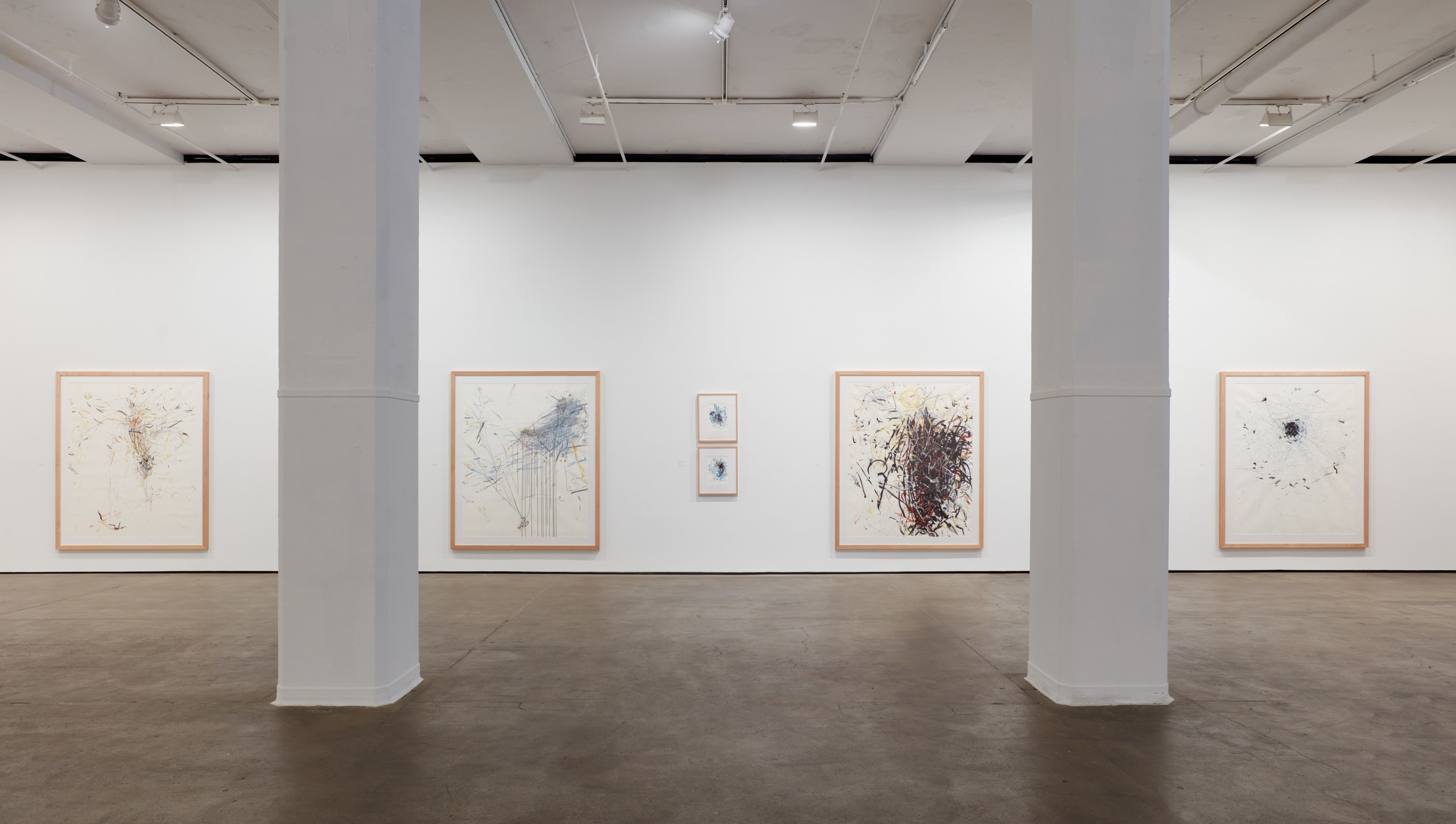 Installation view of Rebecca Horn: Labyrinth of the Soul: Drawings 1965-2015 at Sean Kelly, New York, January 7 - February 18, 2023, Photography: Jason Wyche, New York, Courtesy: Sean Kelly