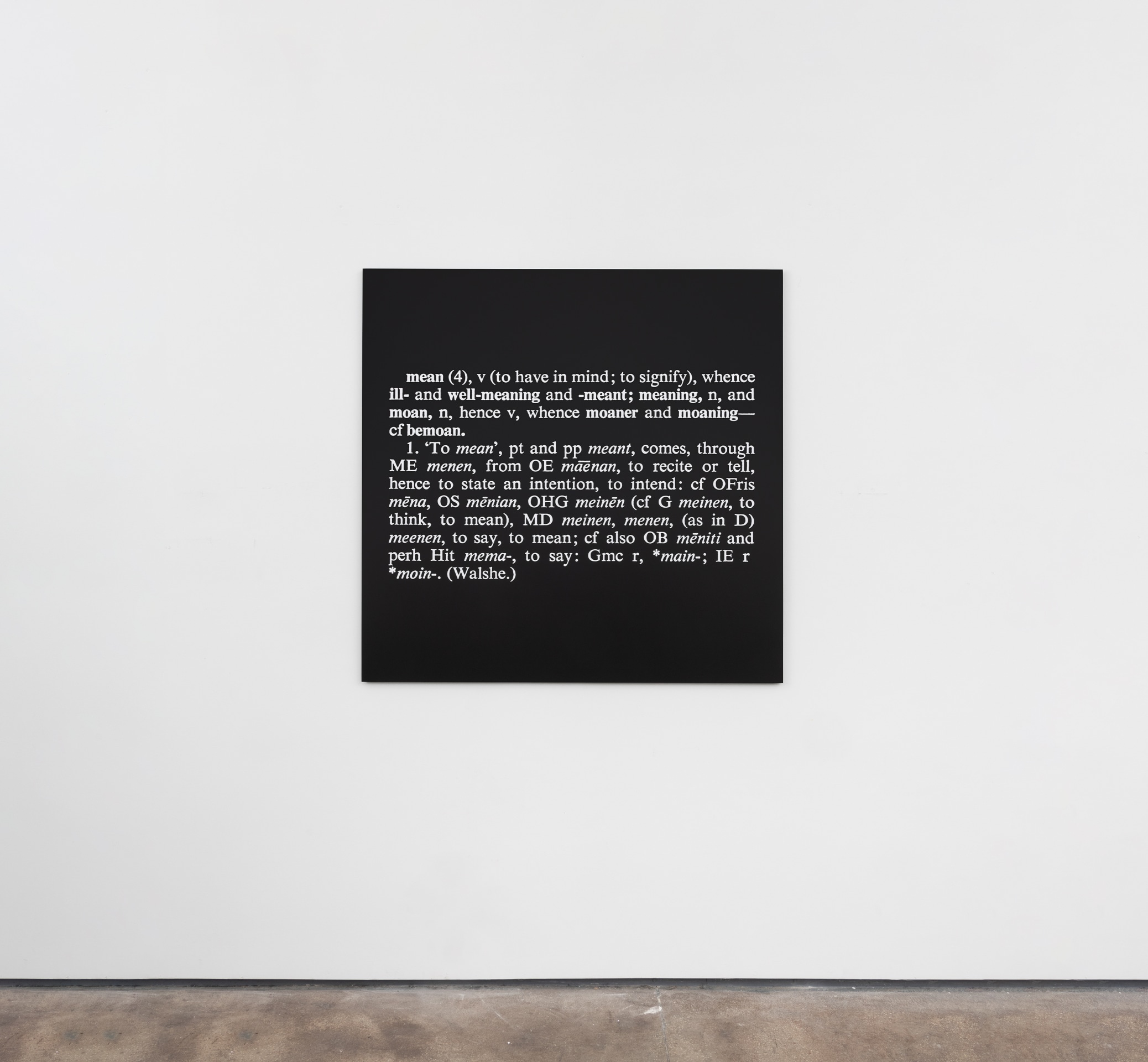 JOSEPH KOSUTH, &#039;Titled (Art as Idea as Idea)&#039; [mean] (Ety.-E.P.), 1967