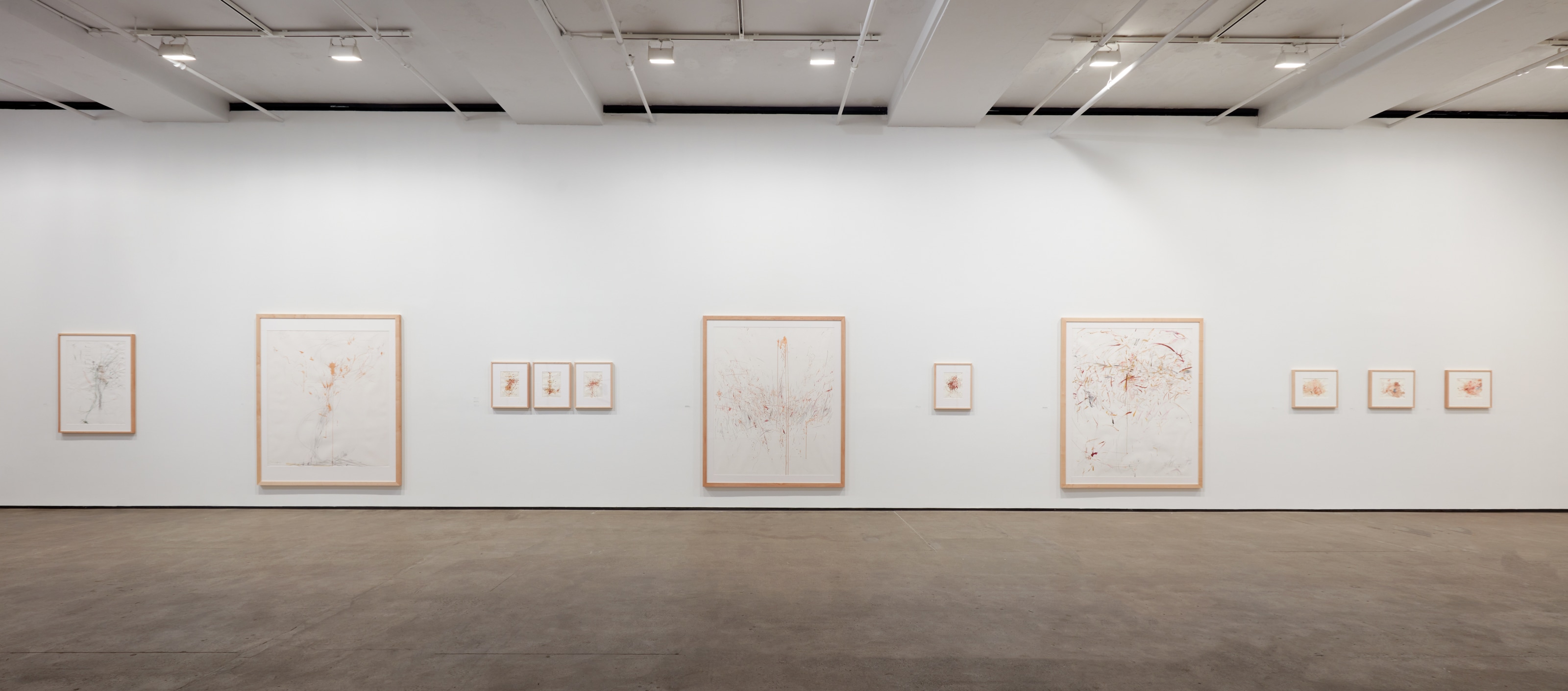 Installation view of Rebecca Horn: Labyrinth of the Soul: Drawings 1965-2015 at Sean Kelly, New York, January 7 - February 18, 2023, Photography: Jason Wyche, New York, Courtesy: Sean Kelly