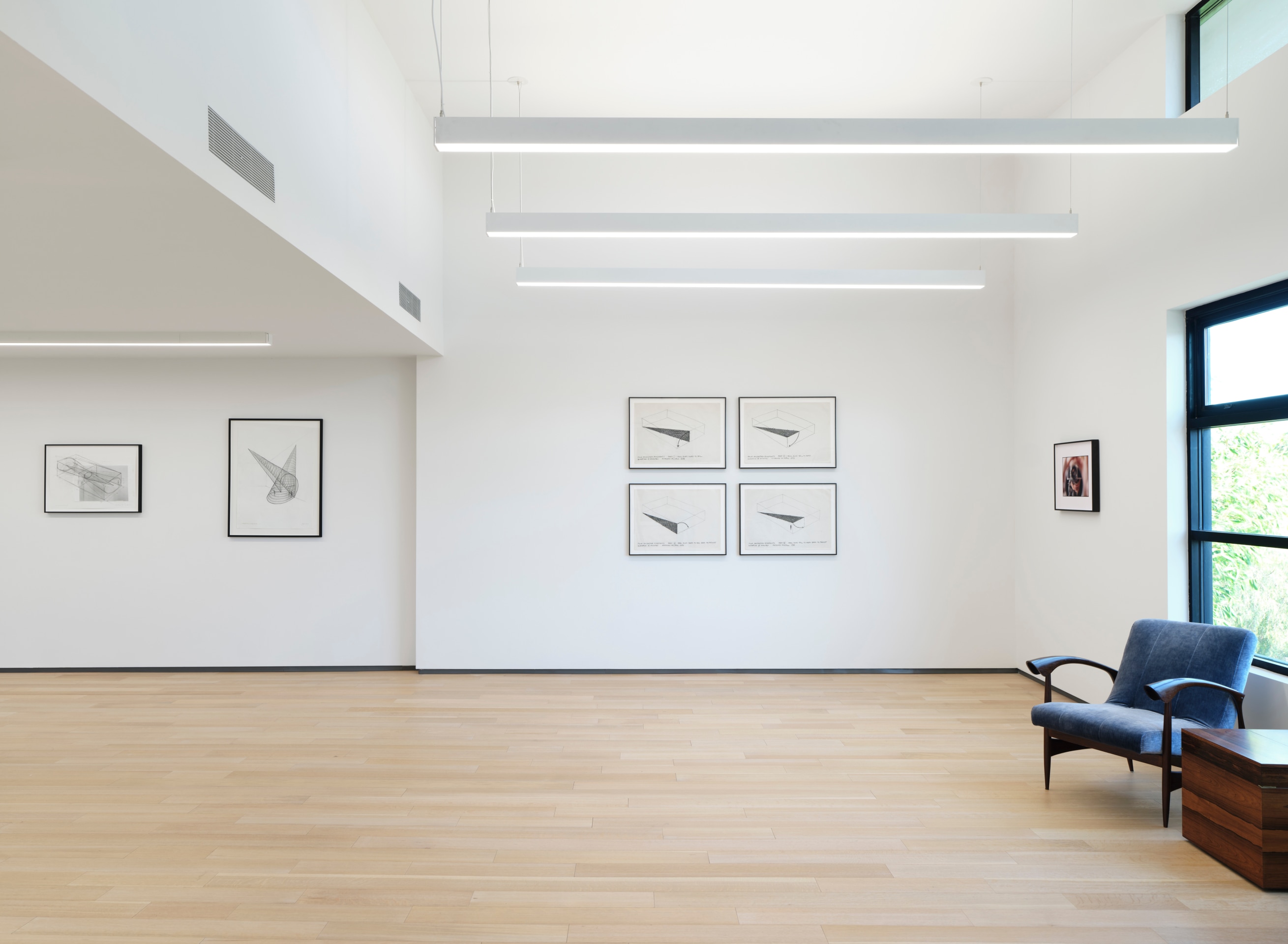 Installation view of Anthony McCall: New Solid Light Works and Early Drawings at Sean Kelly, Los Angeles, July 13&ndash;August 25, 2023, Photo: Brica Wilcox, Courtesy: Sean Kelly