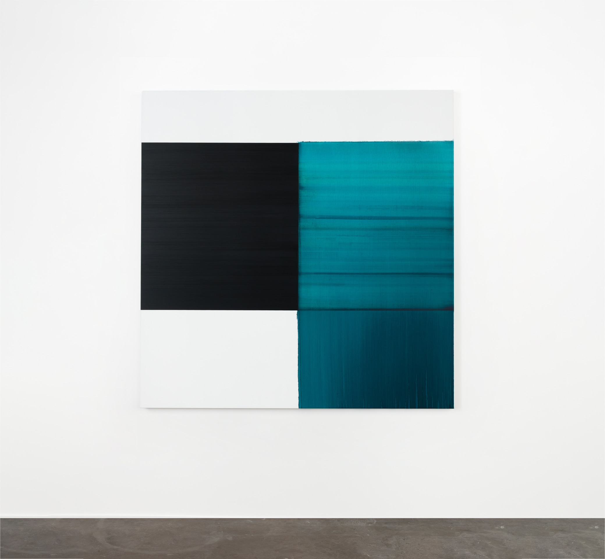 Callum Innes, Exposed Painting Caribbean Turquoise, 2022