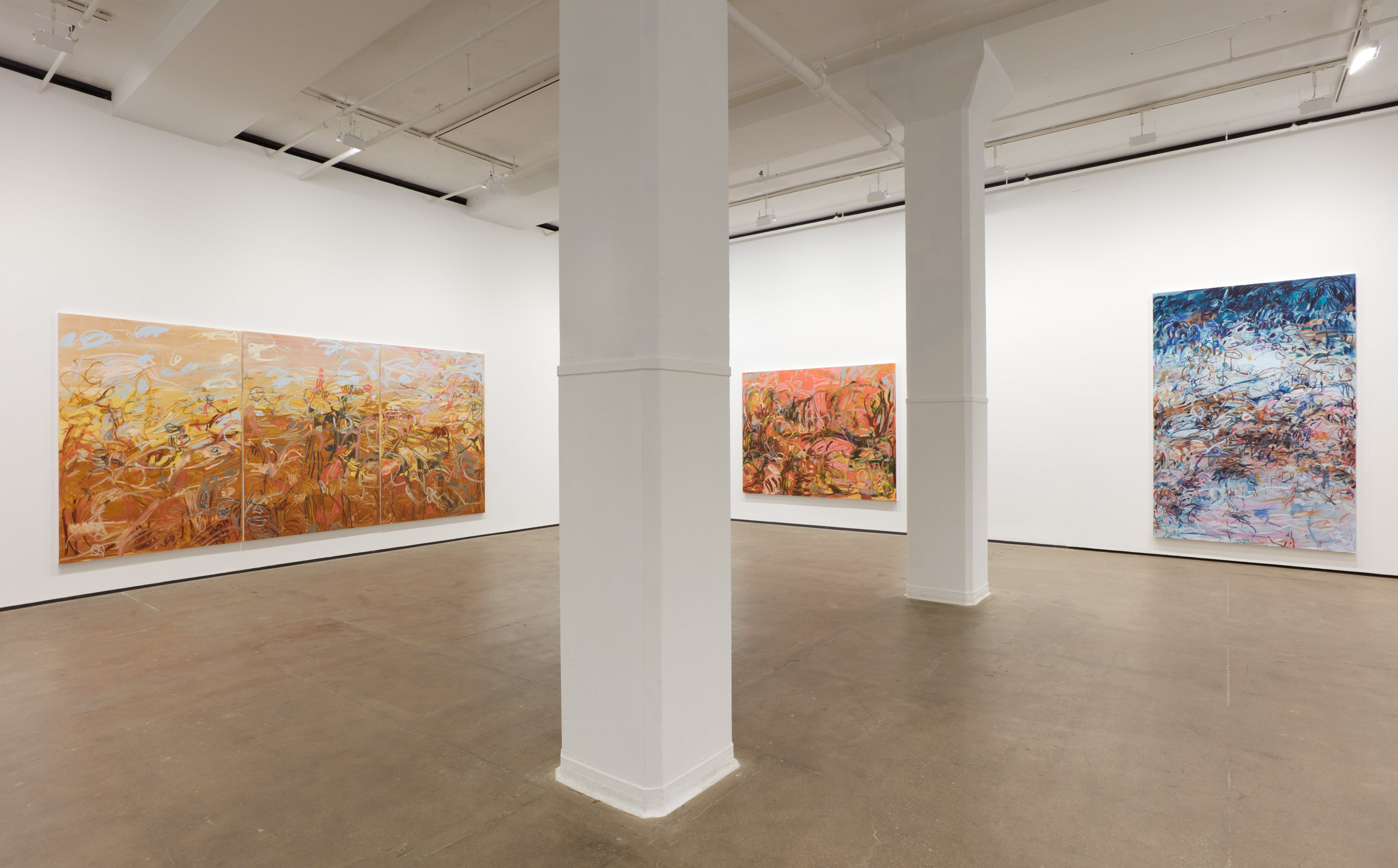 Image: Installation view of&nbsp;Janaina Tsch&auml;pe: a sky filled with clouds and the smell of blood oranges at Sean Kelly, New York, September 6 &ndash; October 19, 2024, Photography: Jason Wyche, Courtesy: Sean Kelly, New York/Los Angeles
