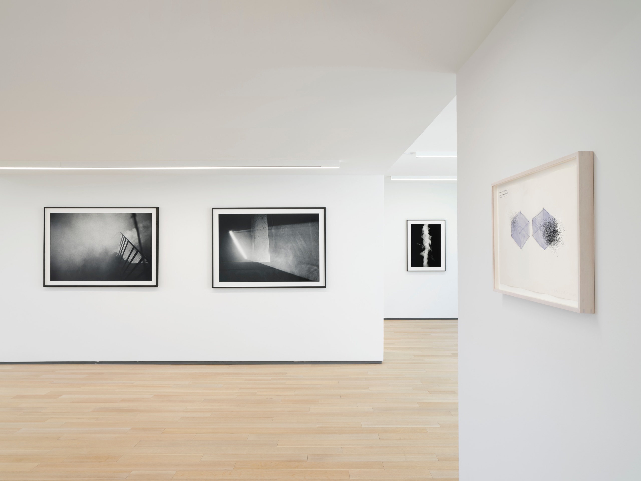 Installation view of Anthony McCall: New Solid Light Works and Early Drawings at Sean Kelly, Los Angeles, July 13&ndash;August 25, 2023, Photo: Brica Wilcox, Courtesy: Sean Kelly