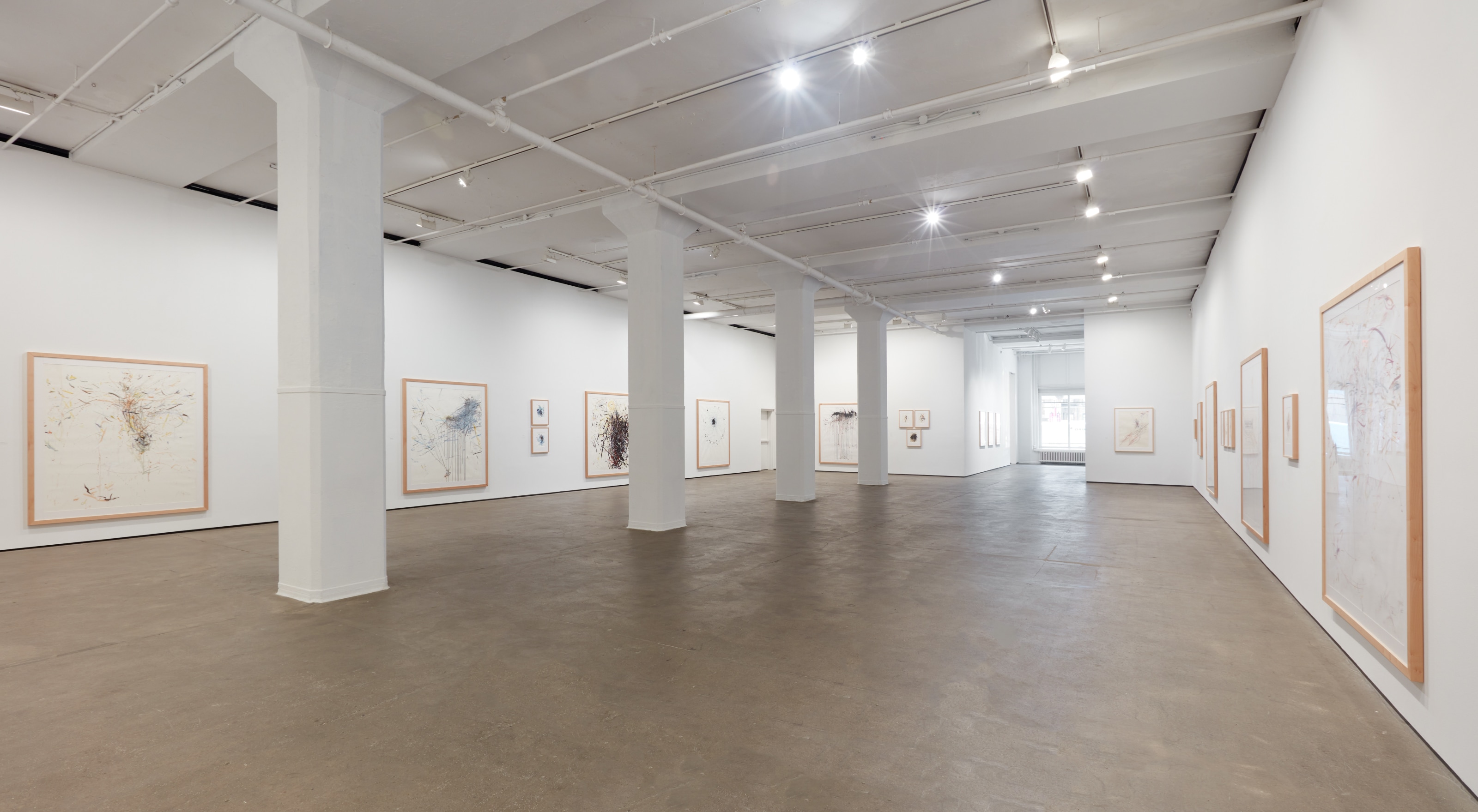 Installation view of Rebecca Horn: Labyrinth of the Soul: Drawings 1965-2015 at Sean Kelly, New York, January 7 - February 18, 2023, Photography: Jason Wyche, New York, Courtesy: Sean Kelly