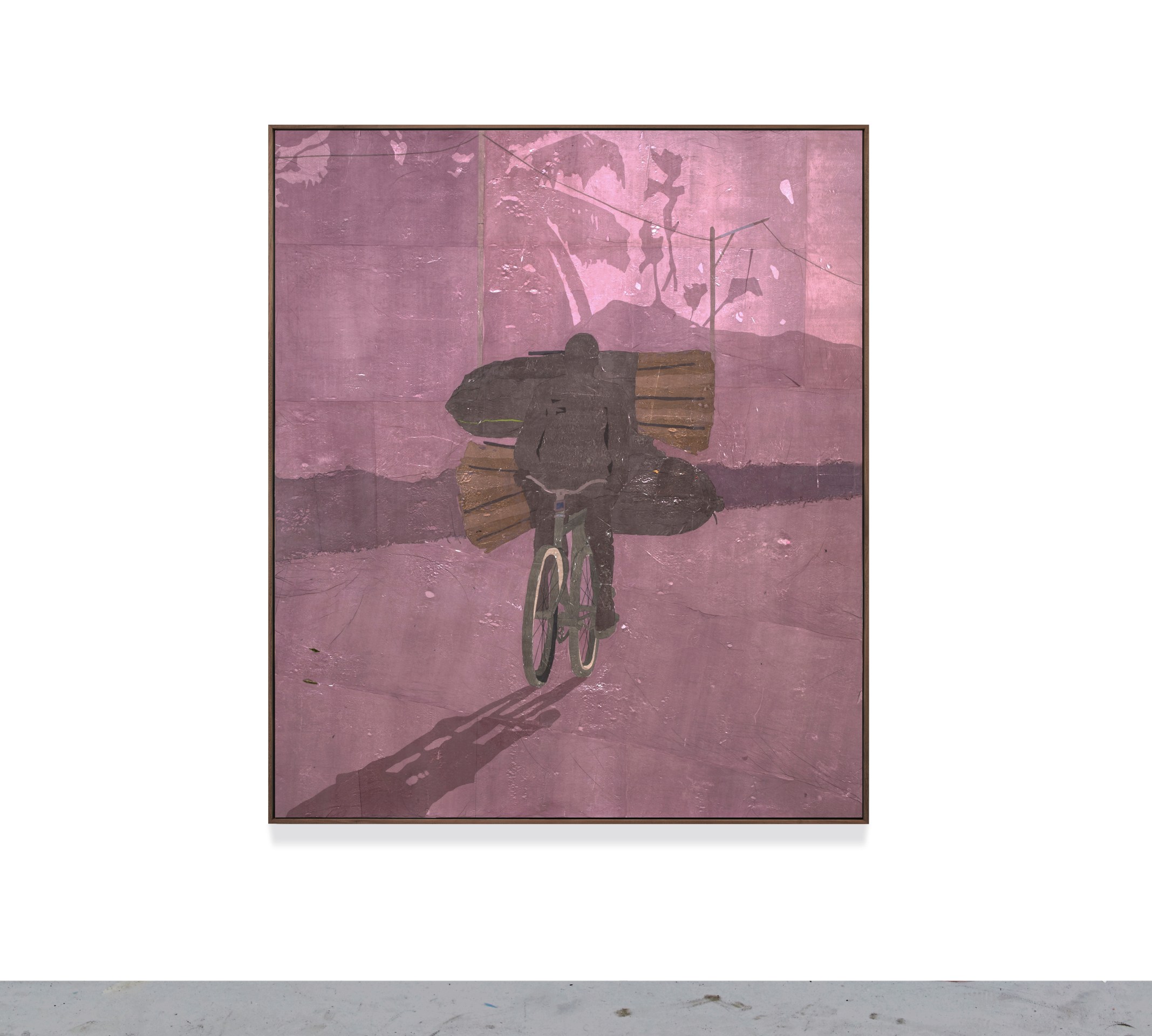 purplehaze, 2020 single use plastic mounted on panel