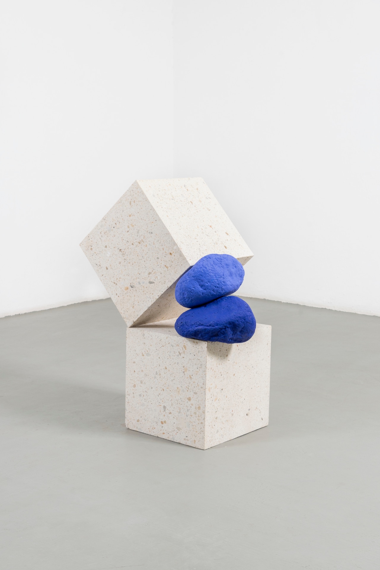 Untitled, 2020, concrete, boulders and epoxy paint