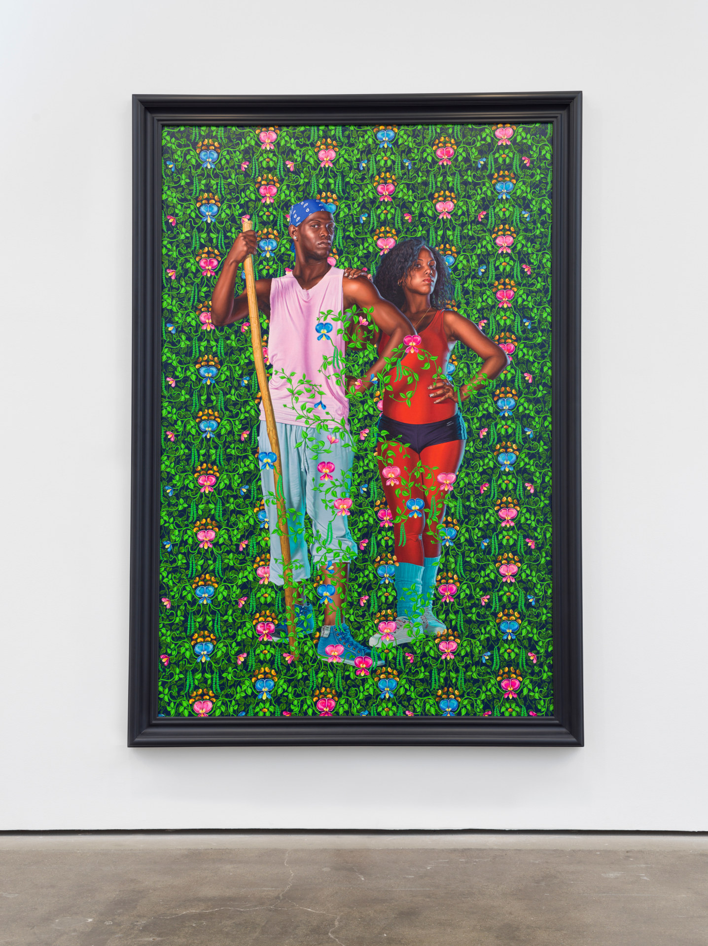 Kehinde Wiley, Portrait of Rassiel Alfonso Leonard &amp;amp; Nairobys C. Placeres Riviero, 2023