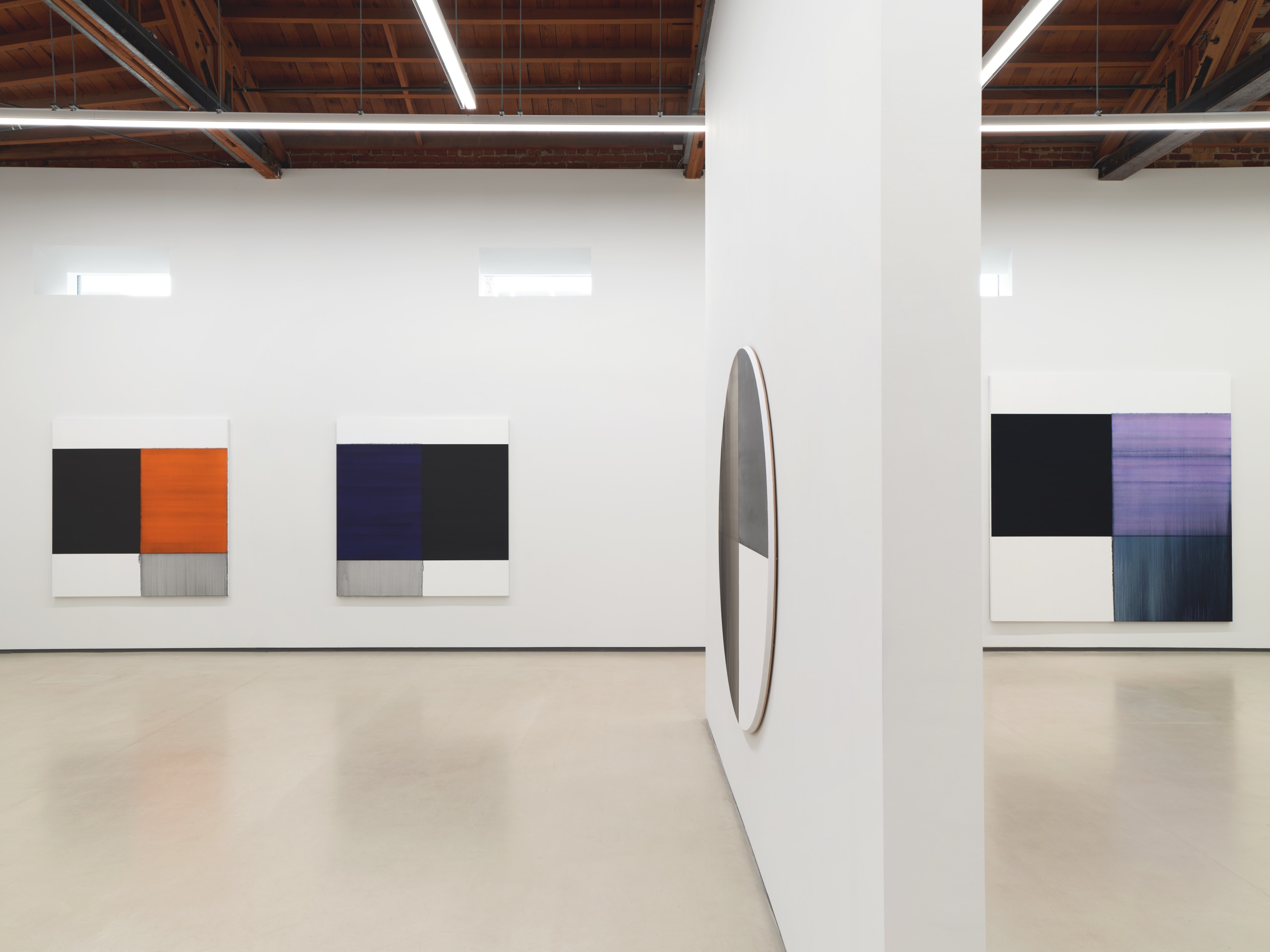 Installation view of Callum Innes: Turn at Sean Kelly, Los Angeles, March 16 &ndash; May 4, 2024, Photography: Brica Wilcox, Courtesy: Sean Kelly New York/Los Angeles