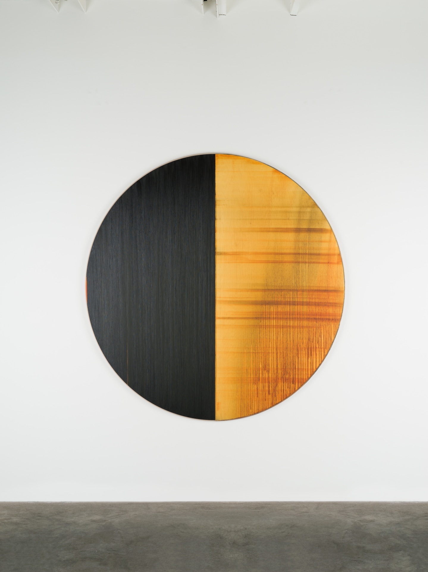 Callum Innes Untitled Lamp Black / Quinacridone Gold, 2022