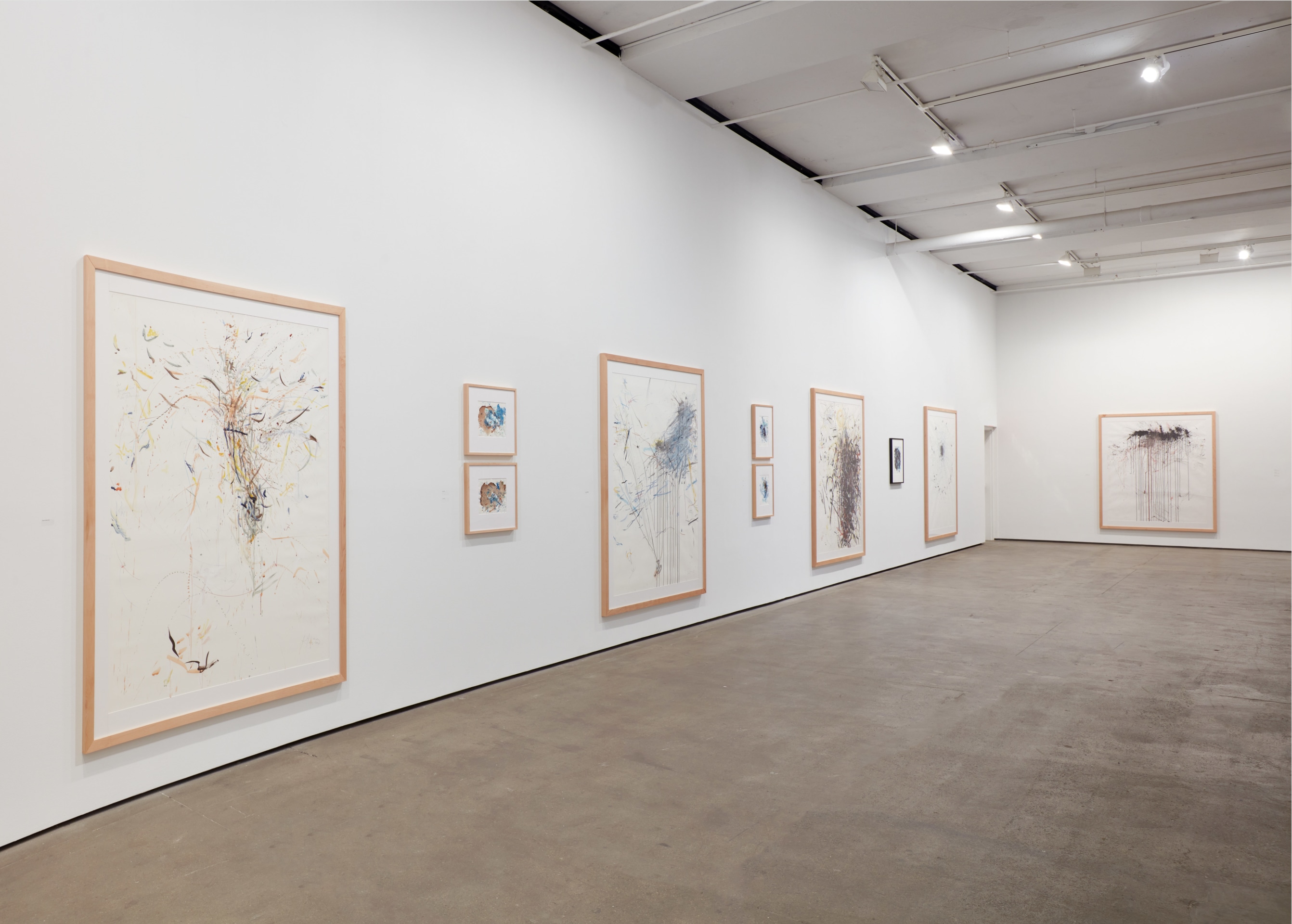 Installation view of Rebecca Horn: Labyrinth of the Soul: Drawings 1965-2015 at Sean Kelly, New York, January 7 - February 18, 2023, Photography: Jason Wyche, New York, Courtesy: Sean Kelly