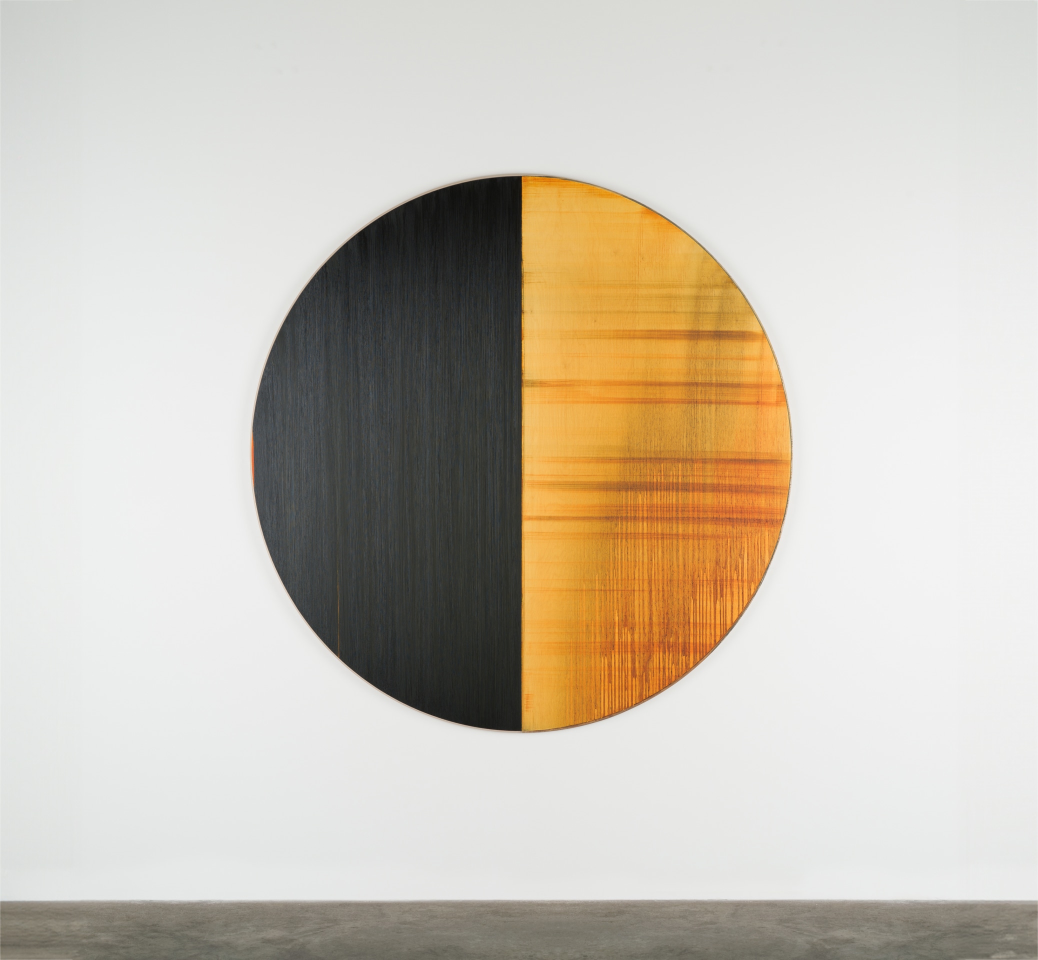 Untitled Lamp Black / Quinacridone Gold, 2022