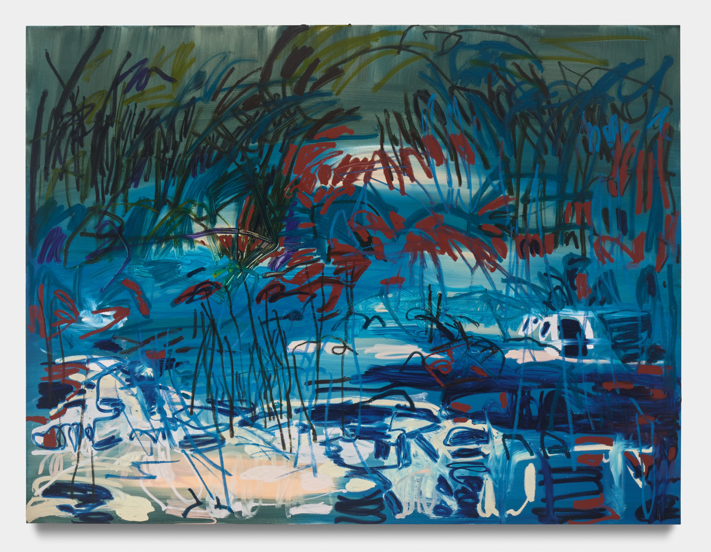 Irrlicht (Will-&oacute;-the-wisp), 2022, oil and oil stick on canvas