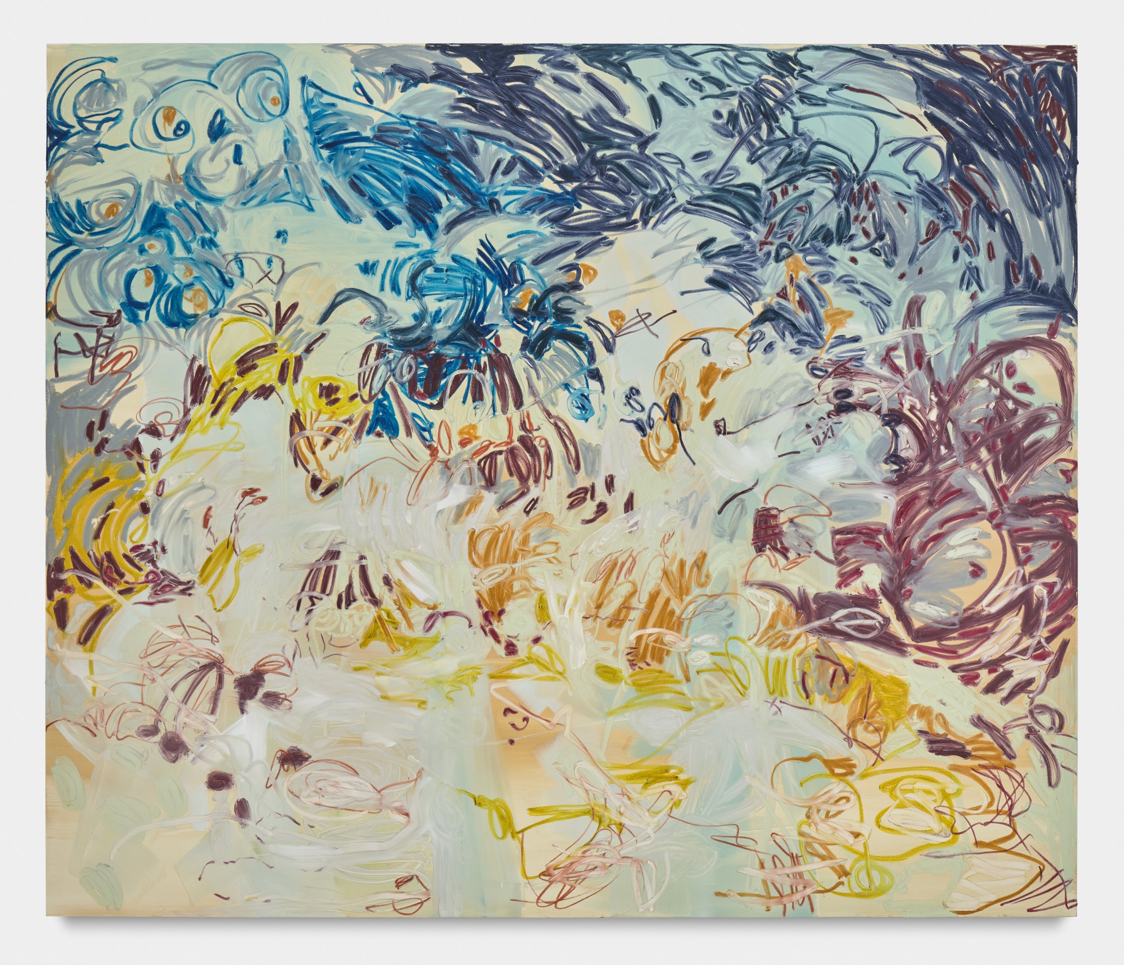 Himmelhoch (In the sky), 2022, oil and oil stick on canvas