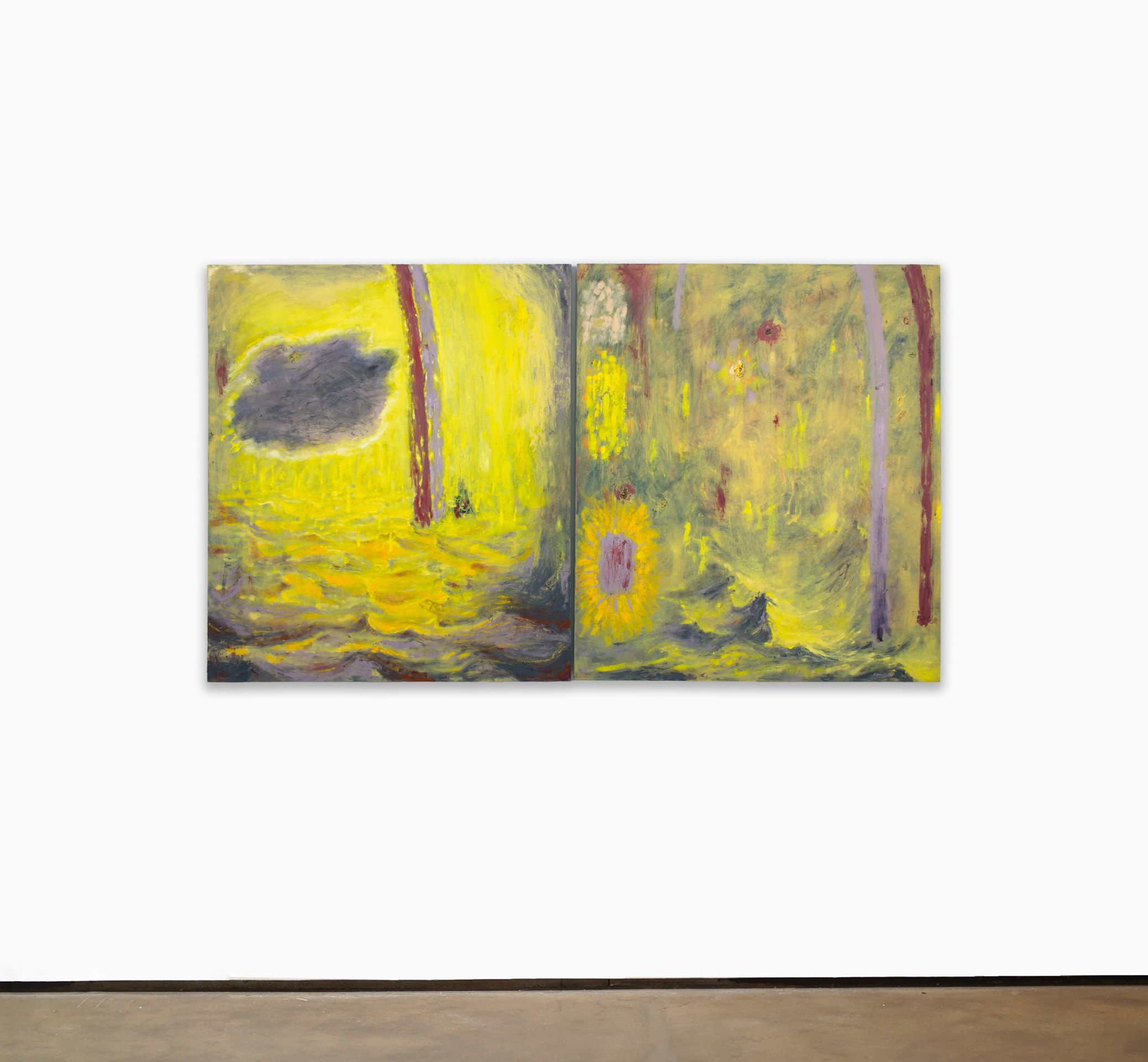 Thiang Uk Diptych in Yellow (D2), 2023