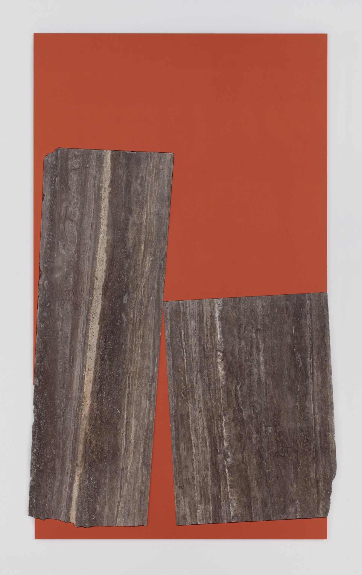 Ogden Dunes, 2016, stone, dyed canvas mounted to MDF