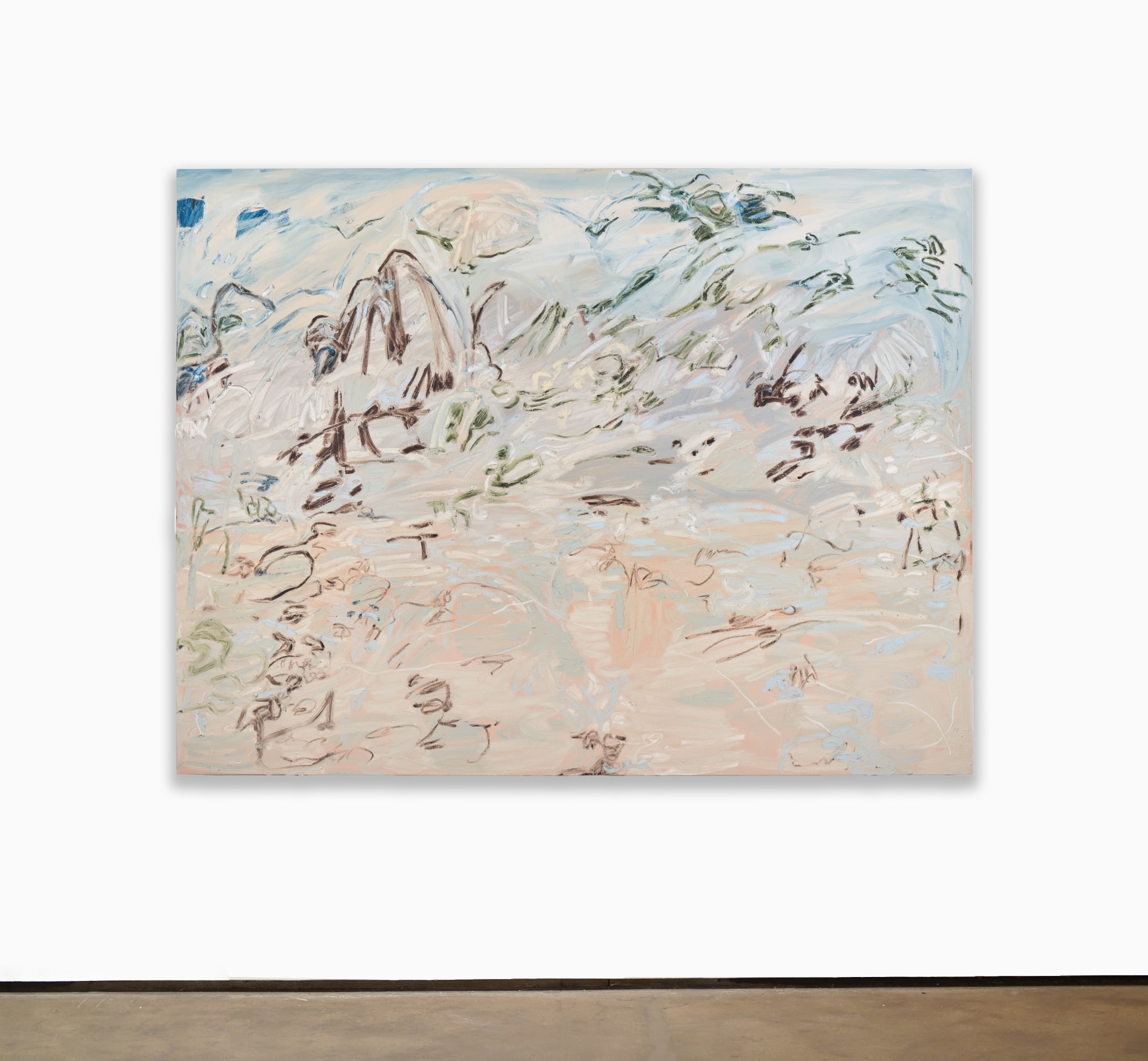 Murm&uacute;rios no meu vale, 2023, oil and oil stick on canvas