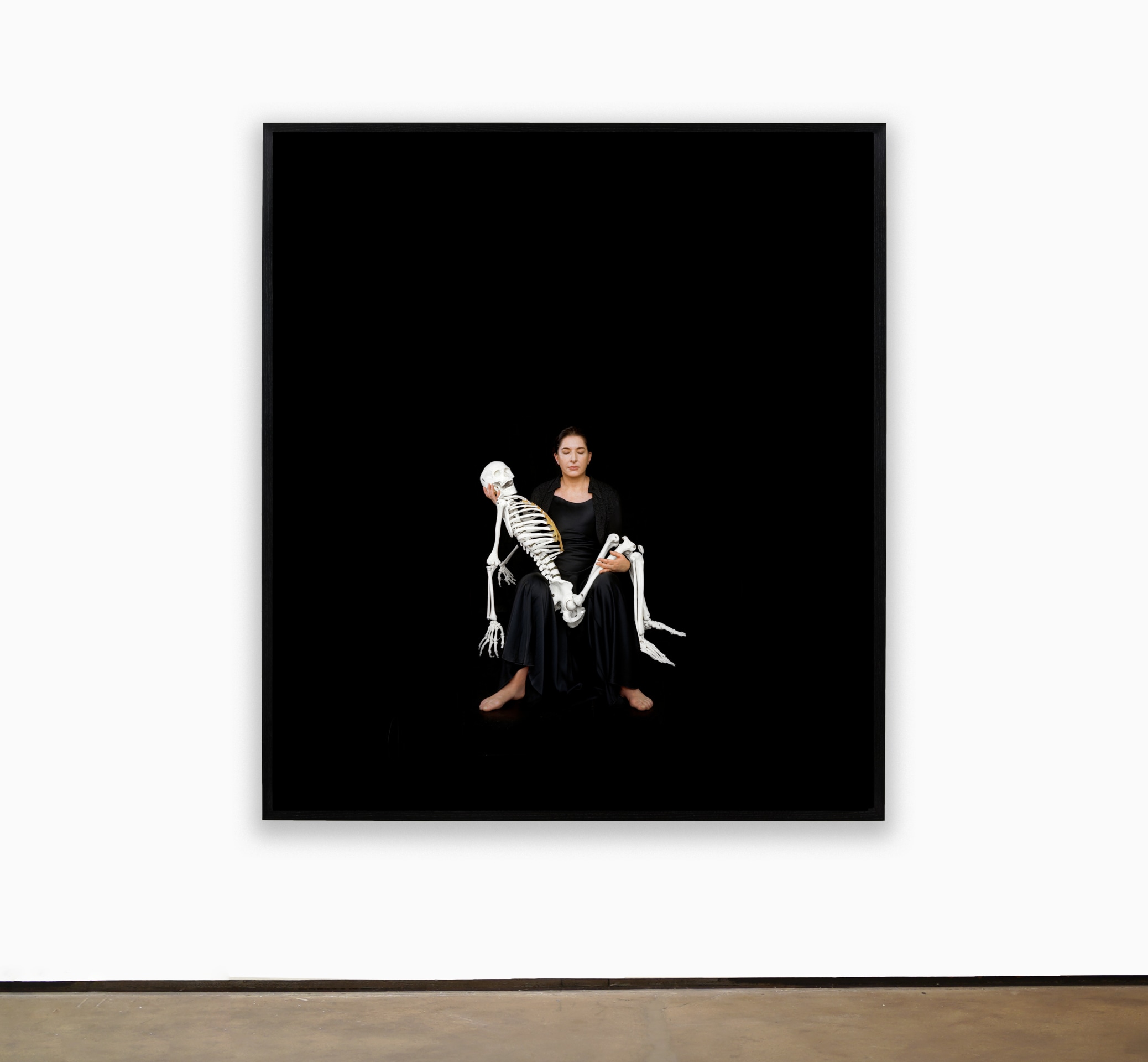 Marina Abramović Holding the Skeleton, 2008, printed 2023