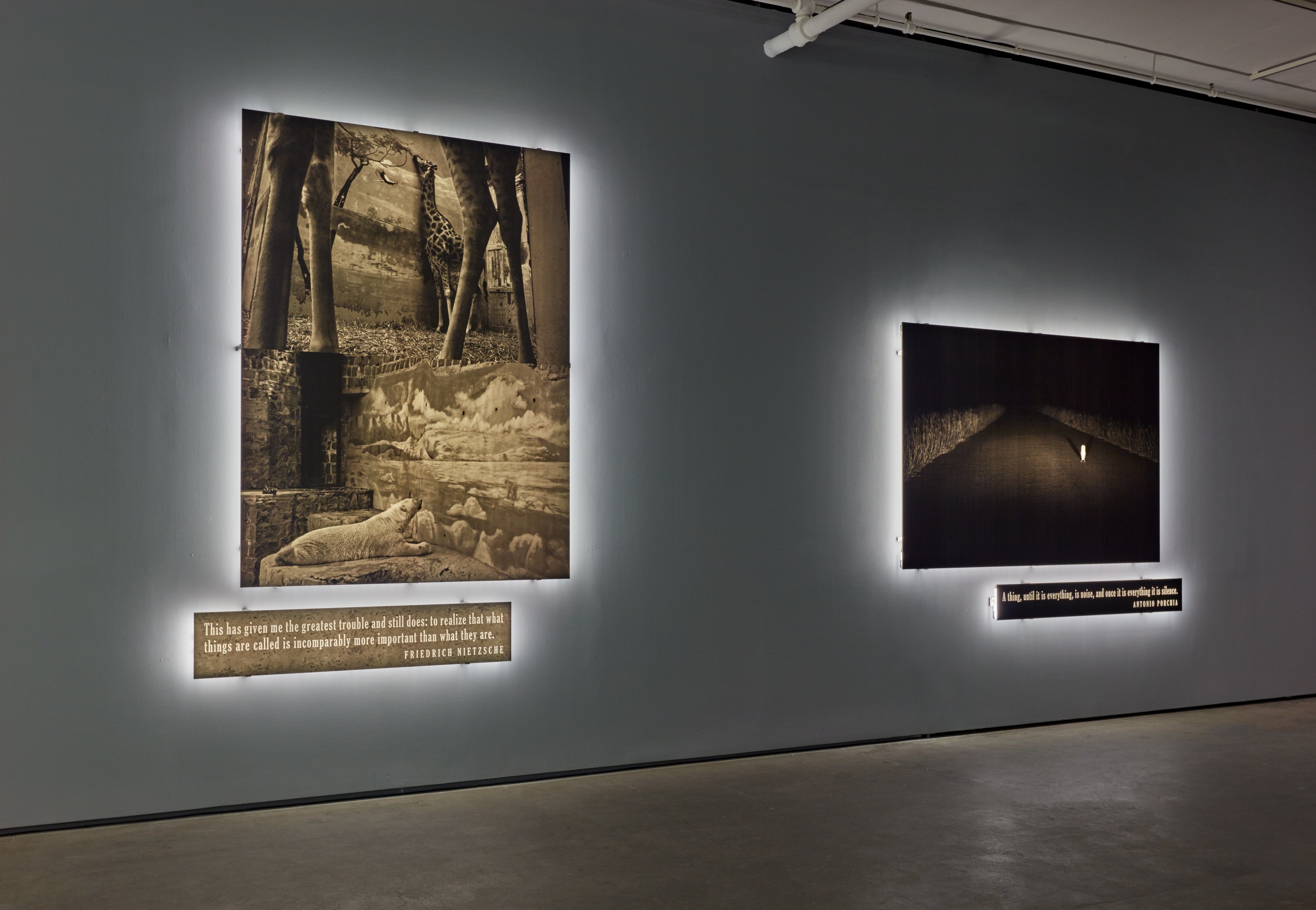 Installation view of Joseph Kosuth: &#039;Existential Time&#039; at Sean Kelly, New York, September 10 &ndash; October 24, 2020