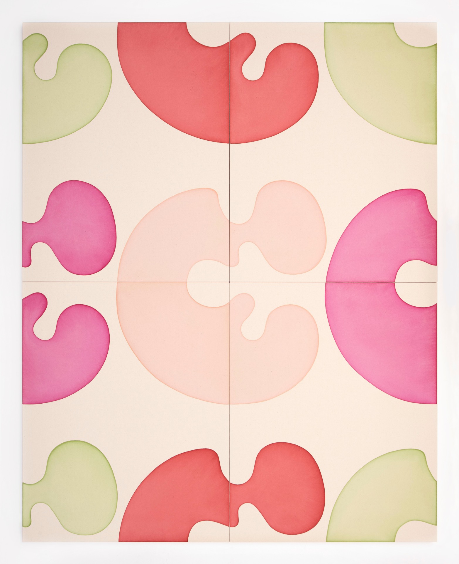 LANDON METZ, Untitled, 2020, dye on canvas in four parts, each panel: 40 x 32 inches (101.6 x 81.3 cm), overall: 80 x 64 inches (203.2 x 162.6 cm), LMe-P-20-42ABCD