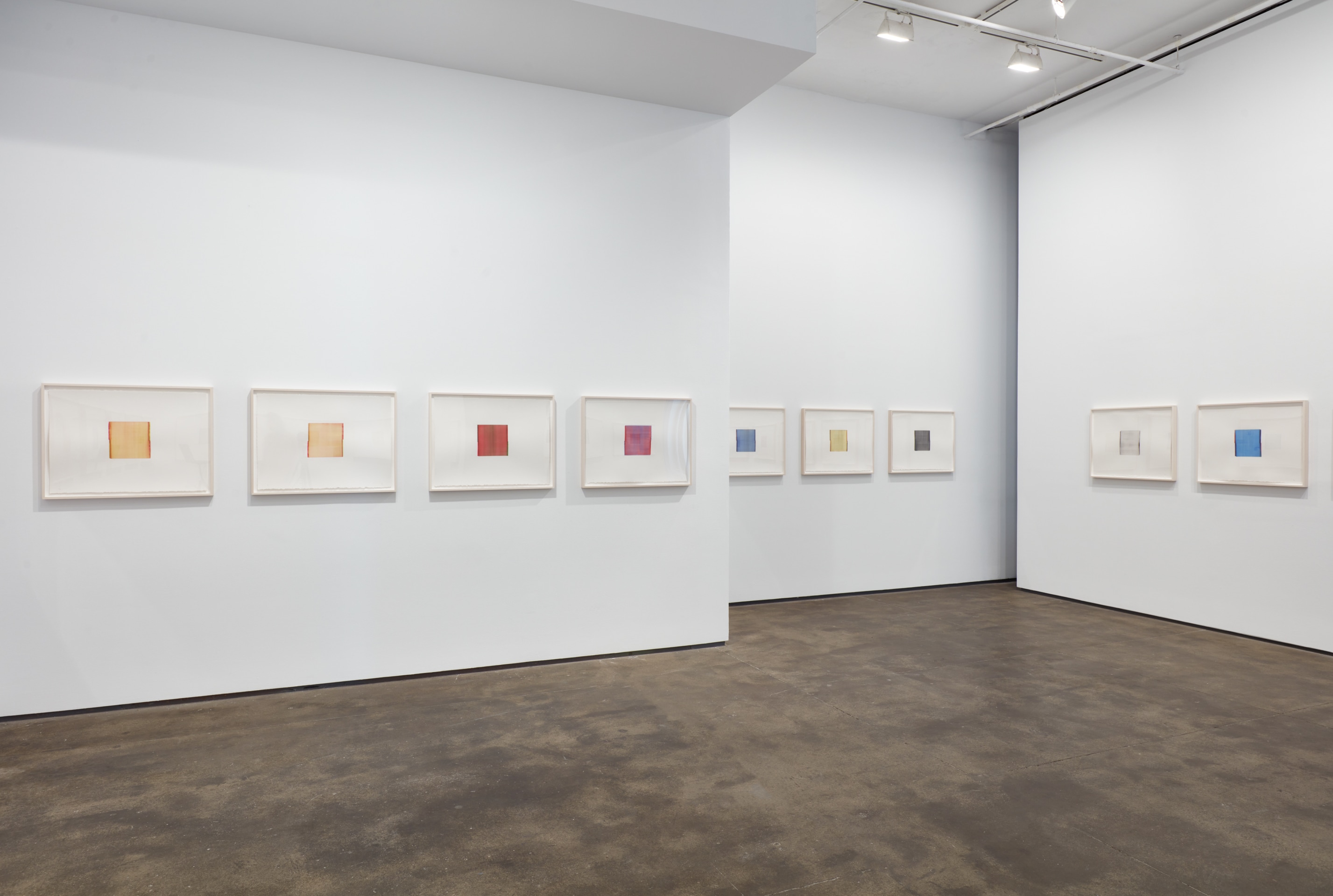 Installation view of Callum Innes: Tondos at Sean Kelly, New York, November 4 - December 17, 2022, Photography: Jason Wyche, Courtesy: Sean Kelly