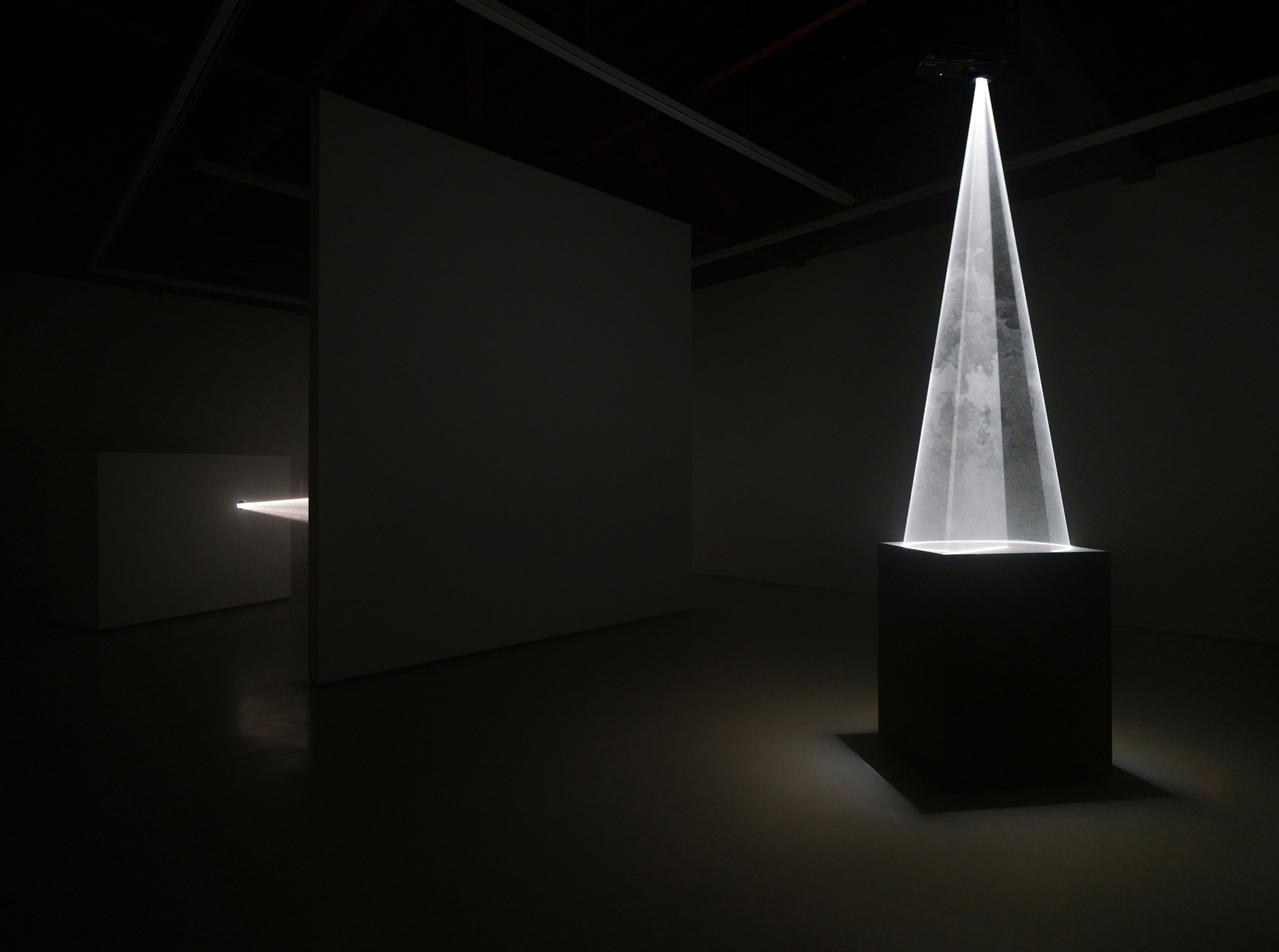 Installation view of Anthony McCall: New Solid Light Works and Early Drawings at Sean Kelly, Los Angeles, July 13&ndash;August 25, 2023, Photo: Brica Wilcox, Courtesy: Sean Kelly